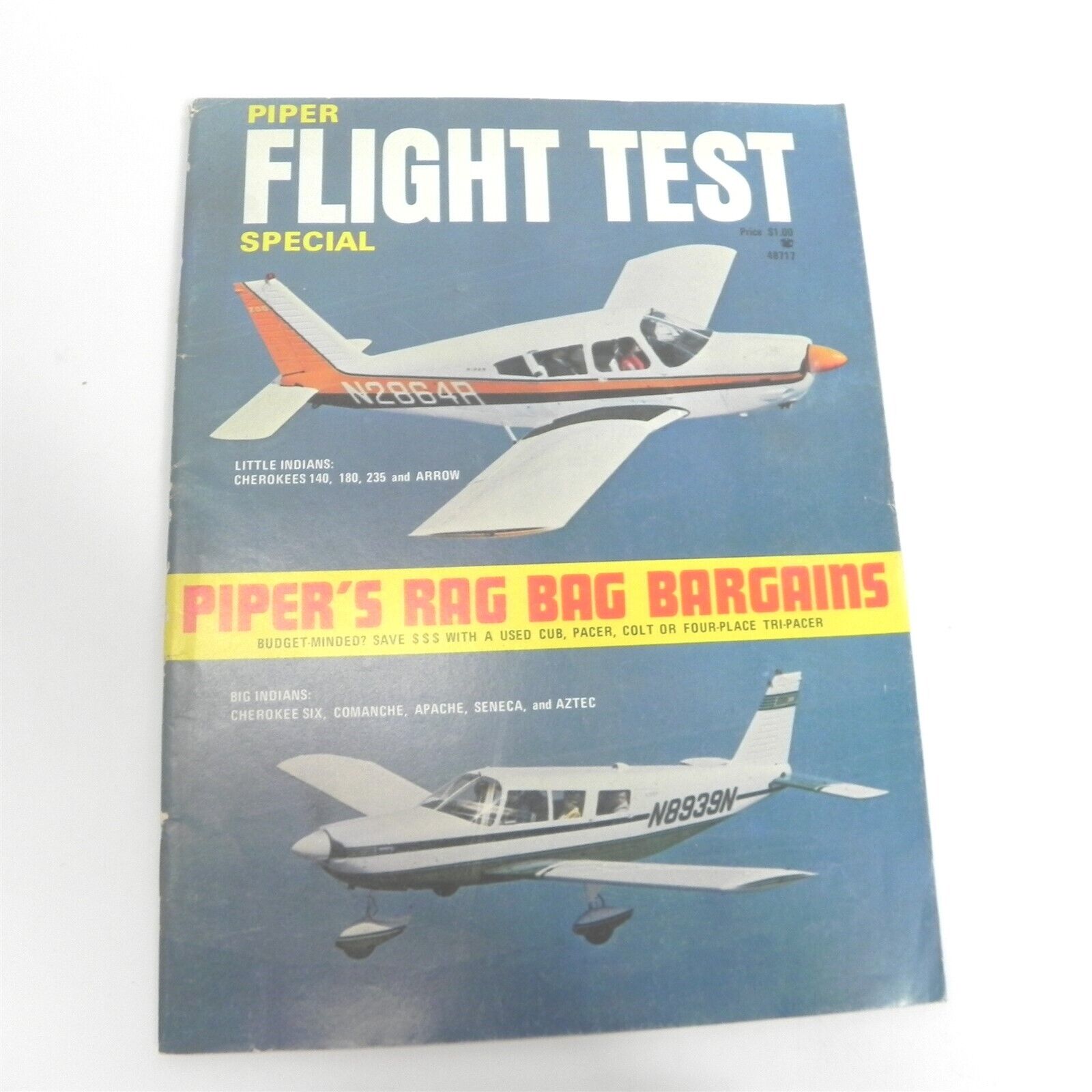VINTAGE 1972 PIPER FLIGHT TEST SPECIAL BY PLANE & PILOT MAGAZINE SINGLE ISSUE 
