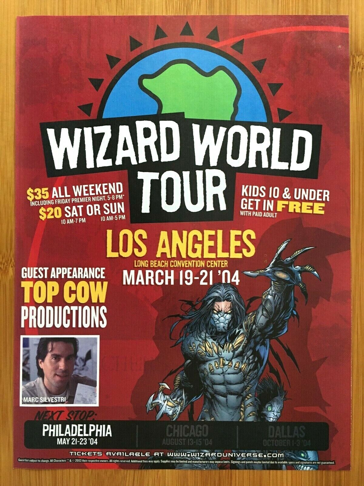 Wizard World Tour 2004 Print Ad/Poster Marc Silvestri THE DARKNESS Promo Art