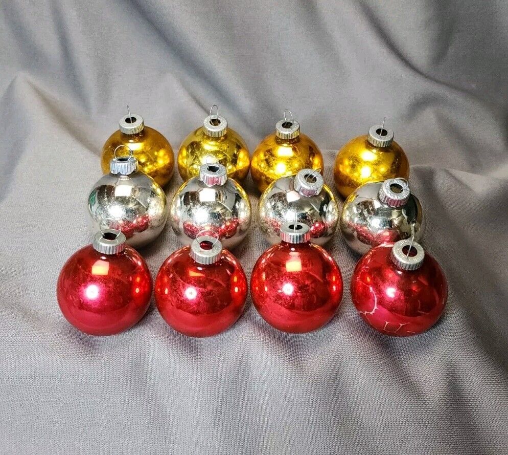 Shiny Brite Ornaments Vintage Christmas Mercury Glass Ball 1 3/4\