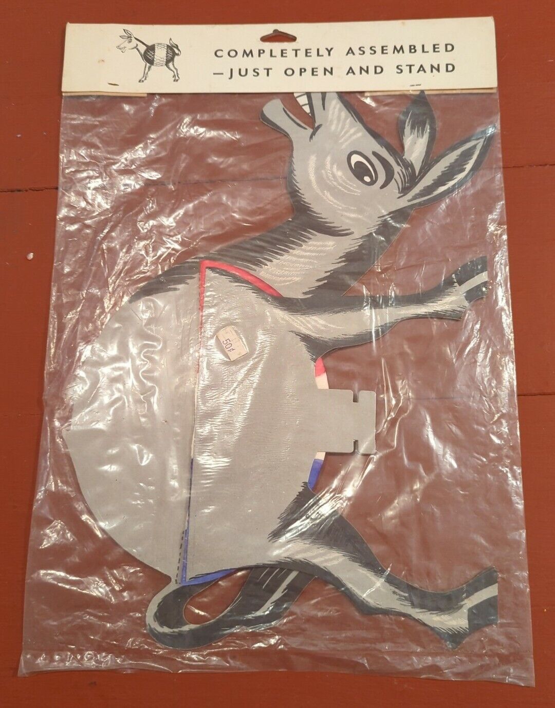 Vintage 1960s Democrat Tissue Paper Donkey Political Memorabilia Tissue Decor