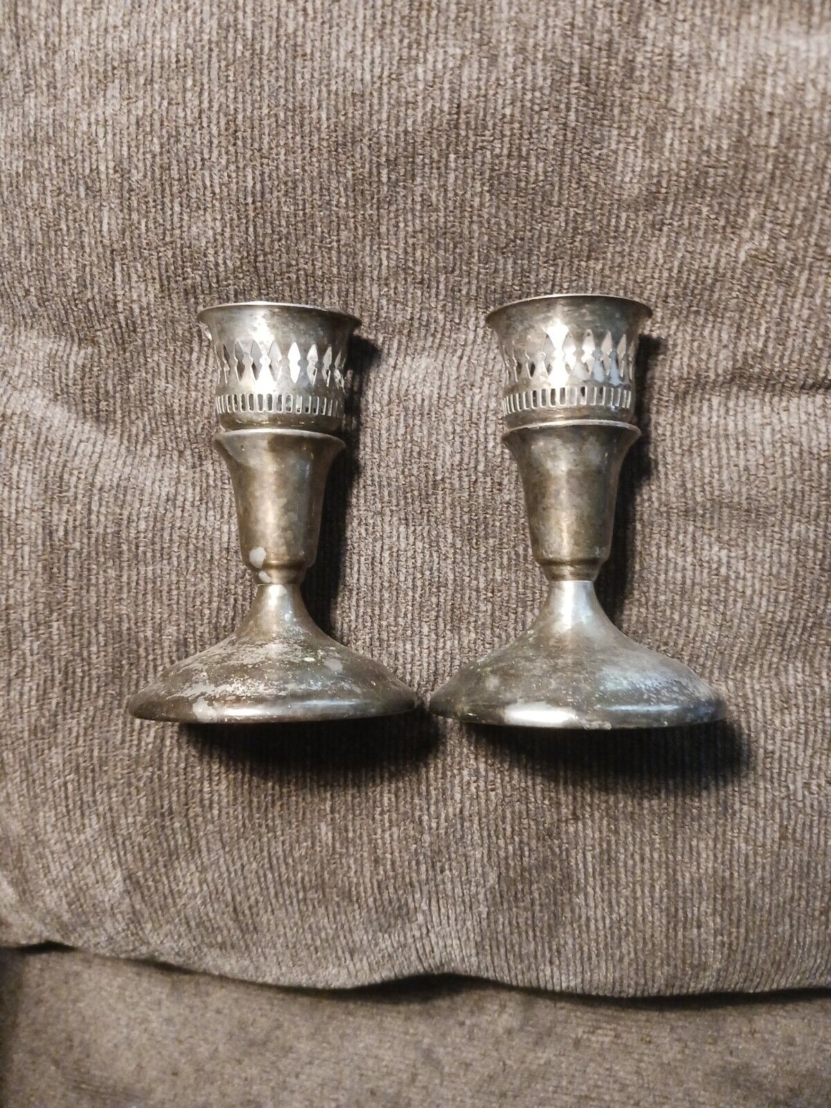Set Of 2 Vintage International Silver Co Candle Stick Holders