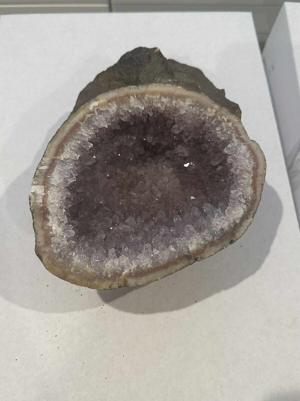 4.6 LB Natural Amethyst quartz cluster cave specimen 9x6x3.5