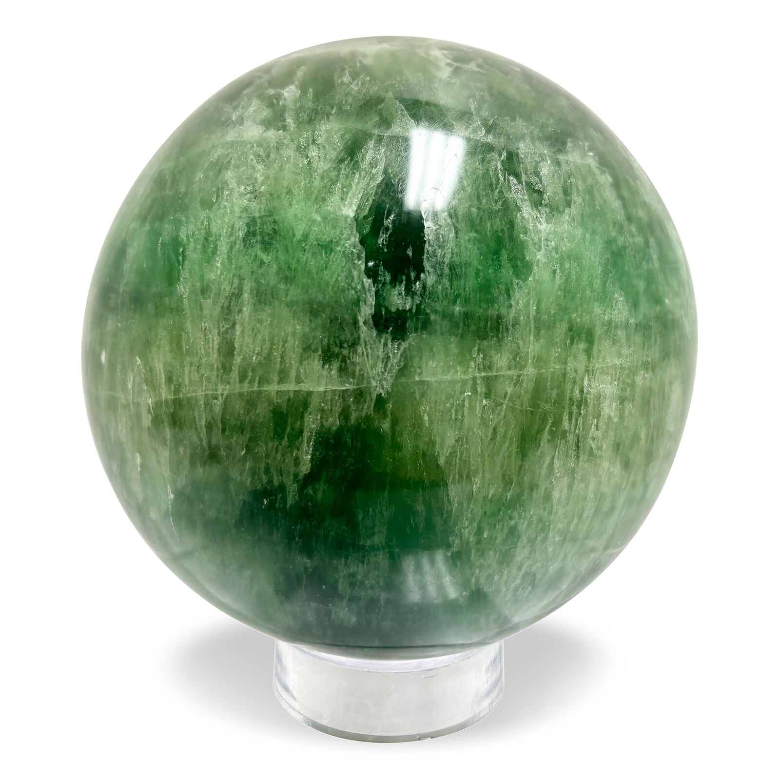 Polished Green Fluorite Crystal Gemstone 3.5