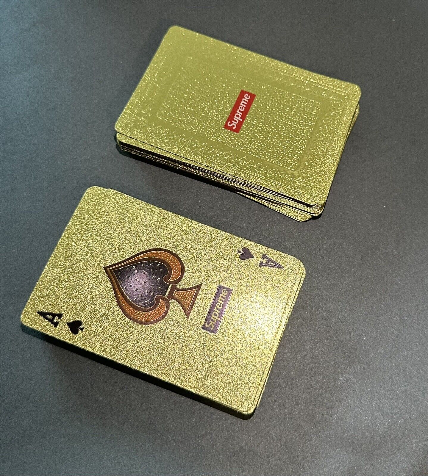 Supreme Gold Playing Cards Authentic