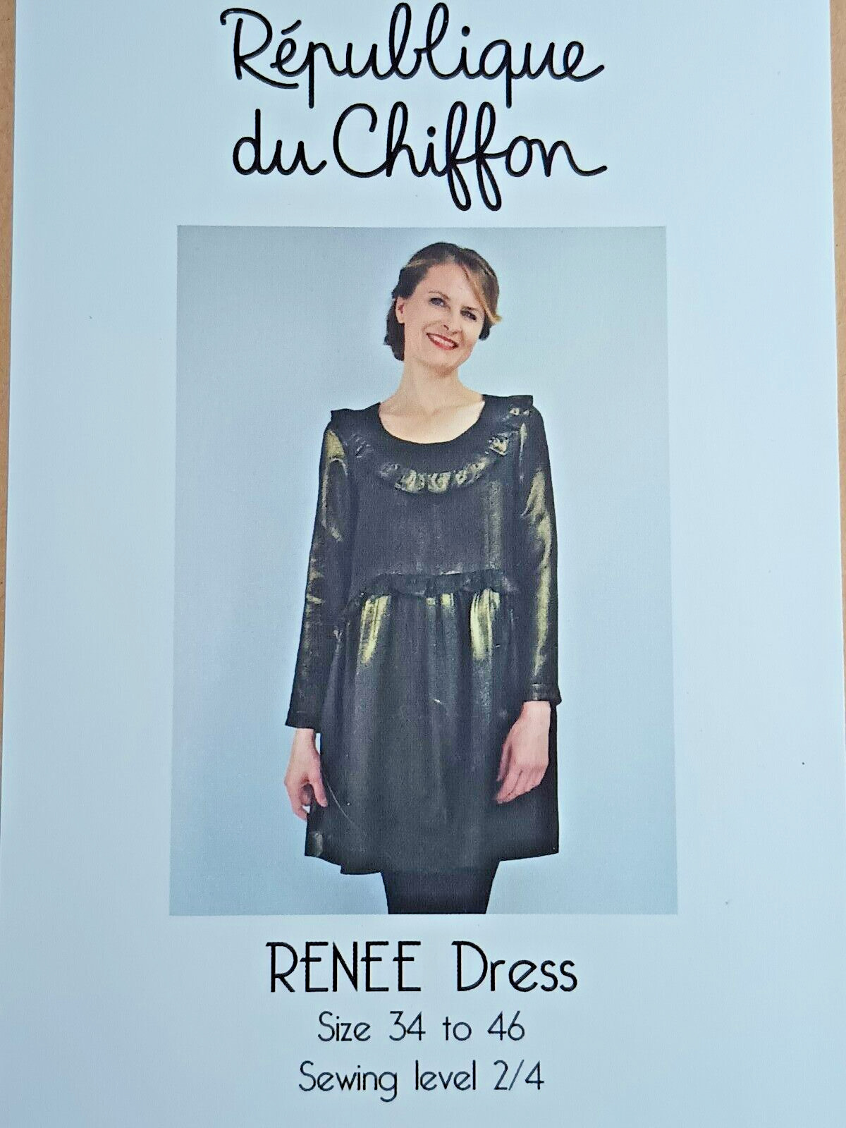 Republique du Chiffon Renee Dress   sewing pattern Size 34-36  Envelope Damage