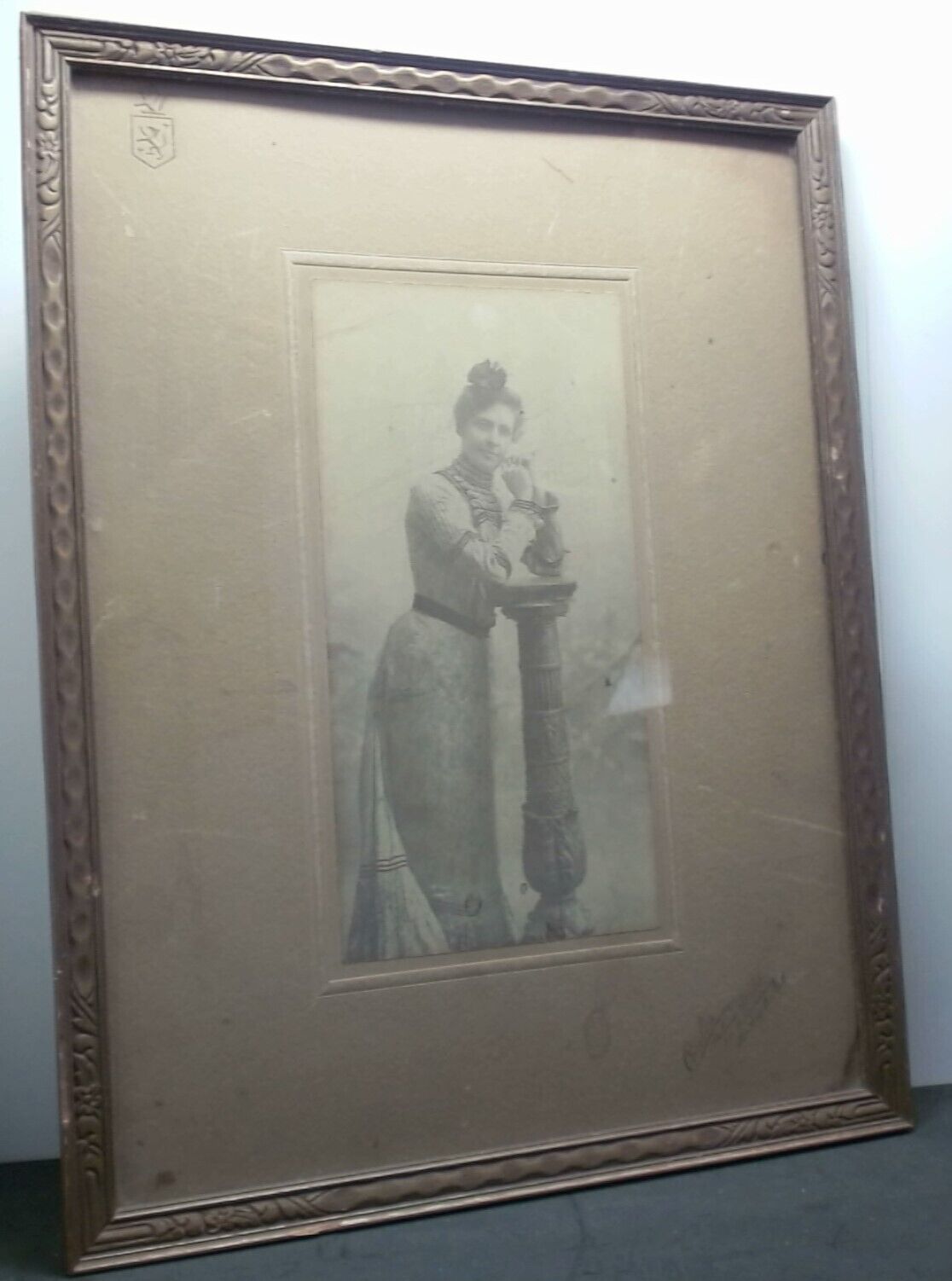 Antique Framed Photo of a Victorian Woman in Glasses