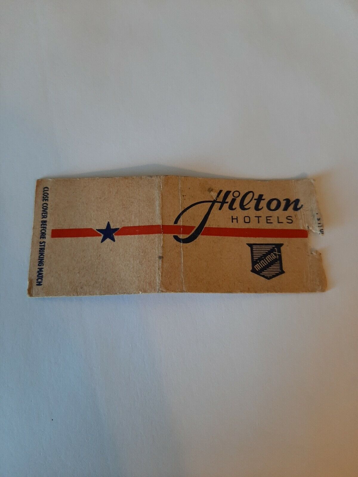 Super Rare 1940s Hilton Hotels (8 Properties) Matchbook Cover k1