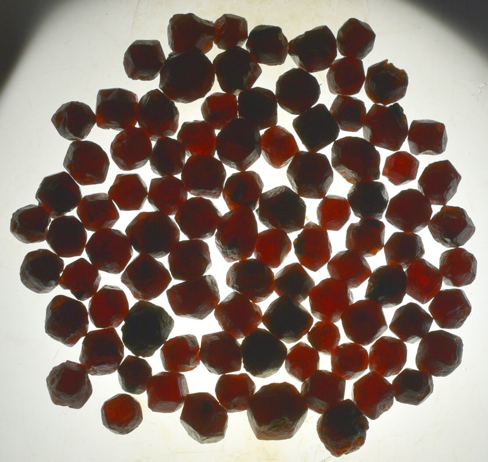 400GM Full Terminated Natural Red Almandine Garnet Crystals Lot From Afghanistan