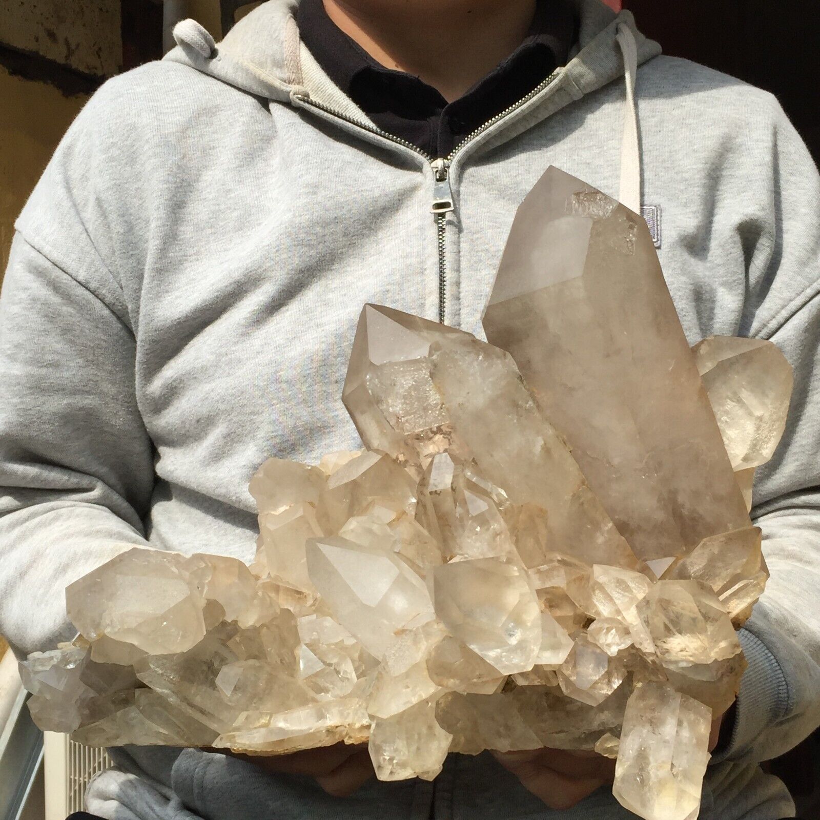 20.5lb Nice Natural Smoky Quartz Crystal Cluster Rough Healing Mineral Specimen