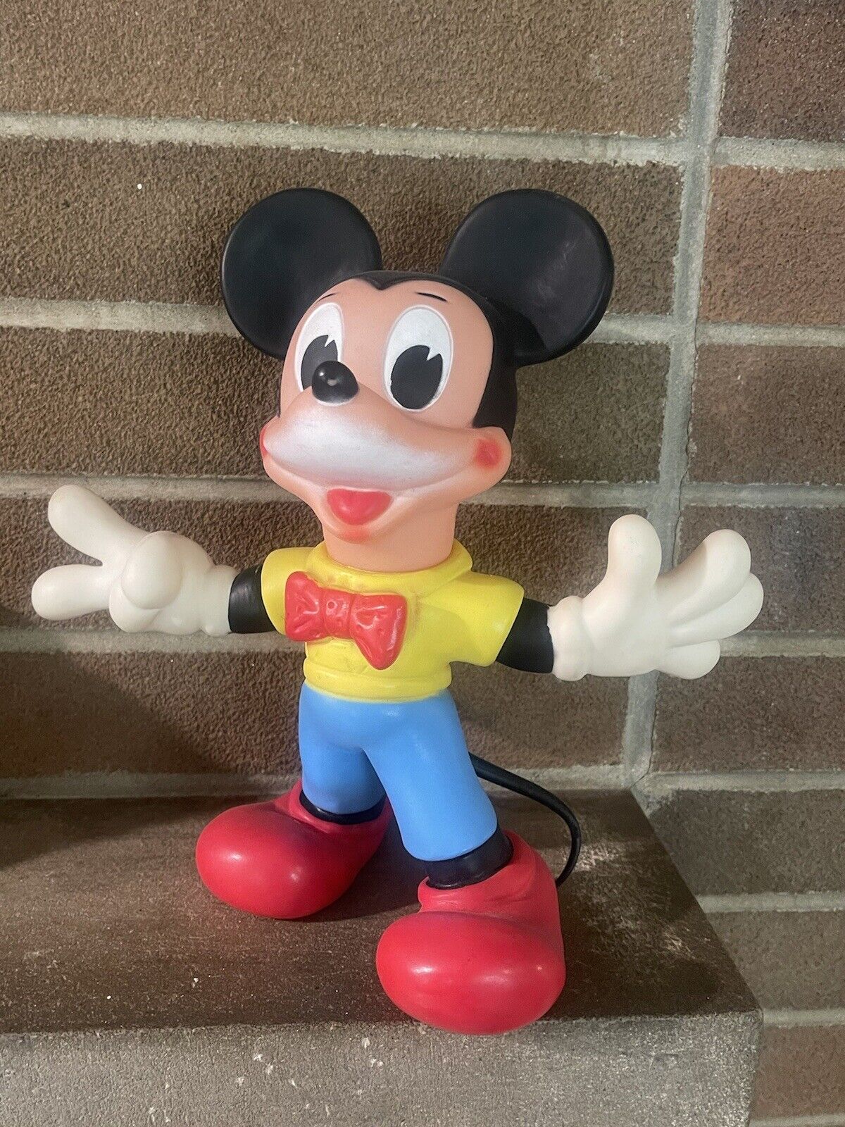 VINTAGE 1960's MICKEY MOUSE “LEDRA” Rubber Toy WALT DISNEY PRODUCTIONS 10” ITALY