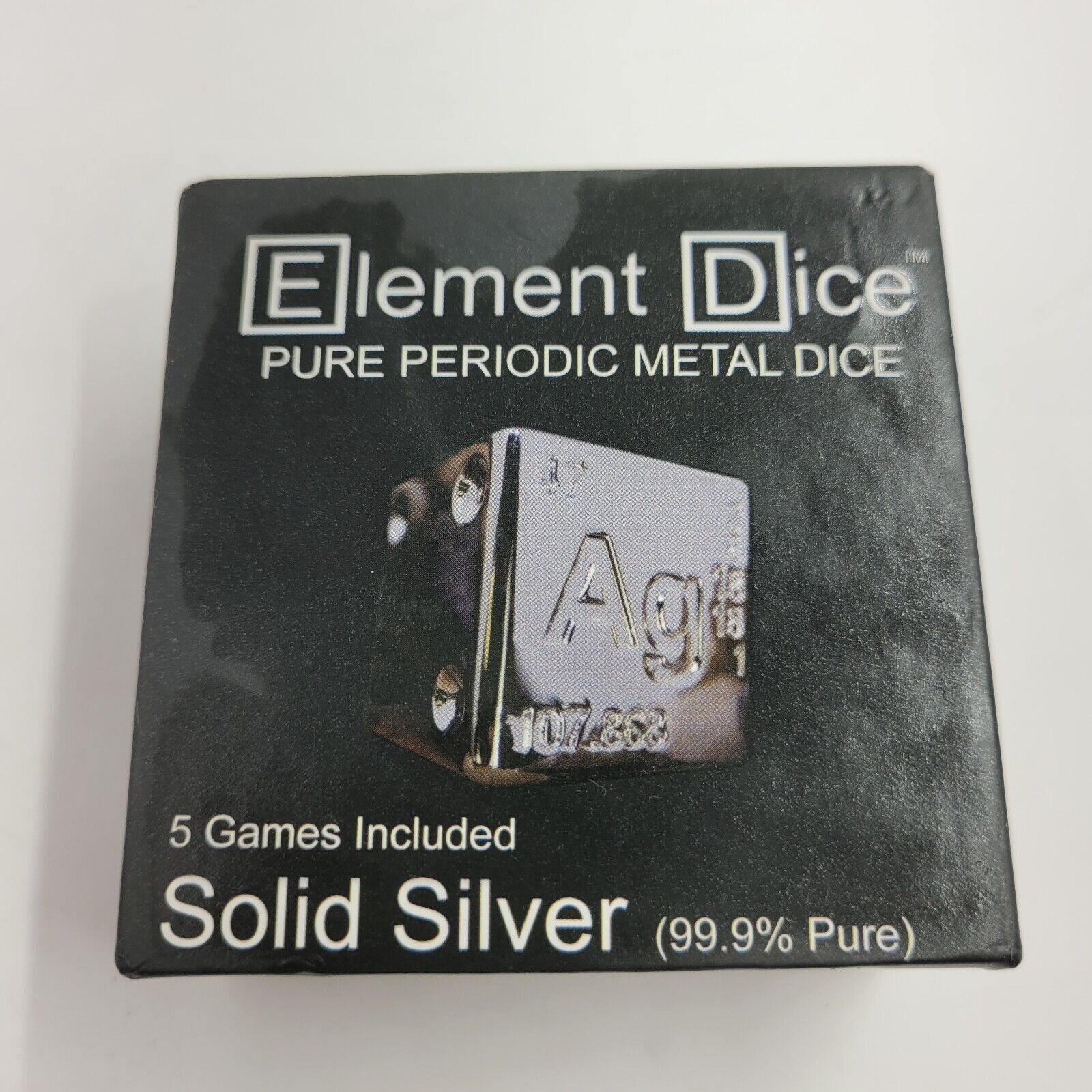 Metal Silver Cube 99.99% Pure Ag Density Cube Specimen Element Collection 10mm