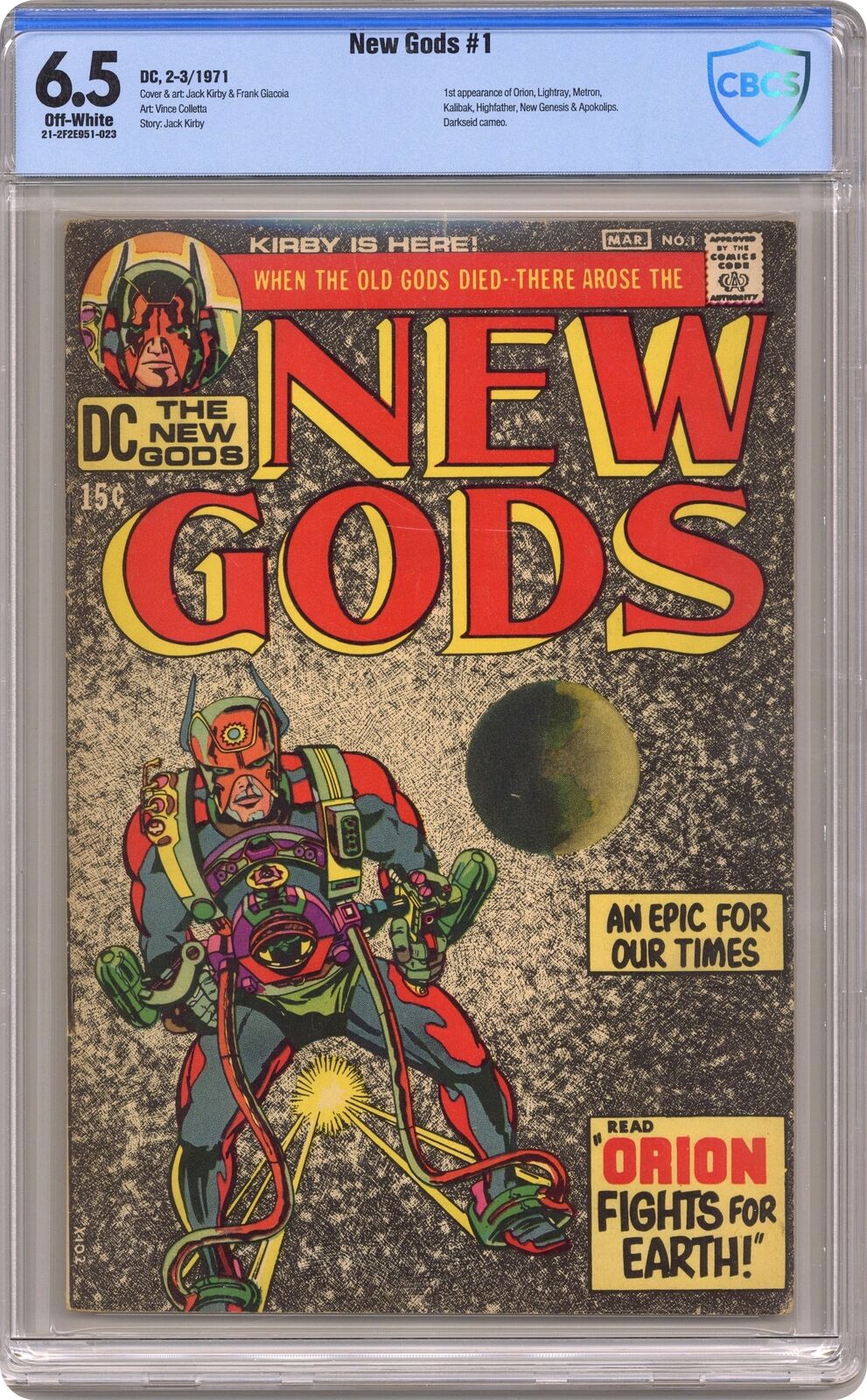 New Gods #1 CBCS 6.5 1971 21-2F2E951-023 1st app. Orion