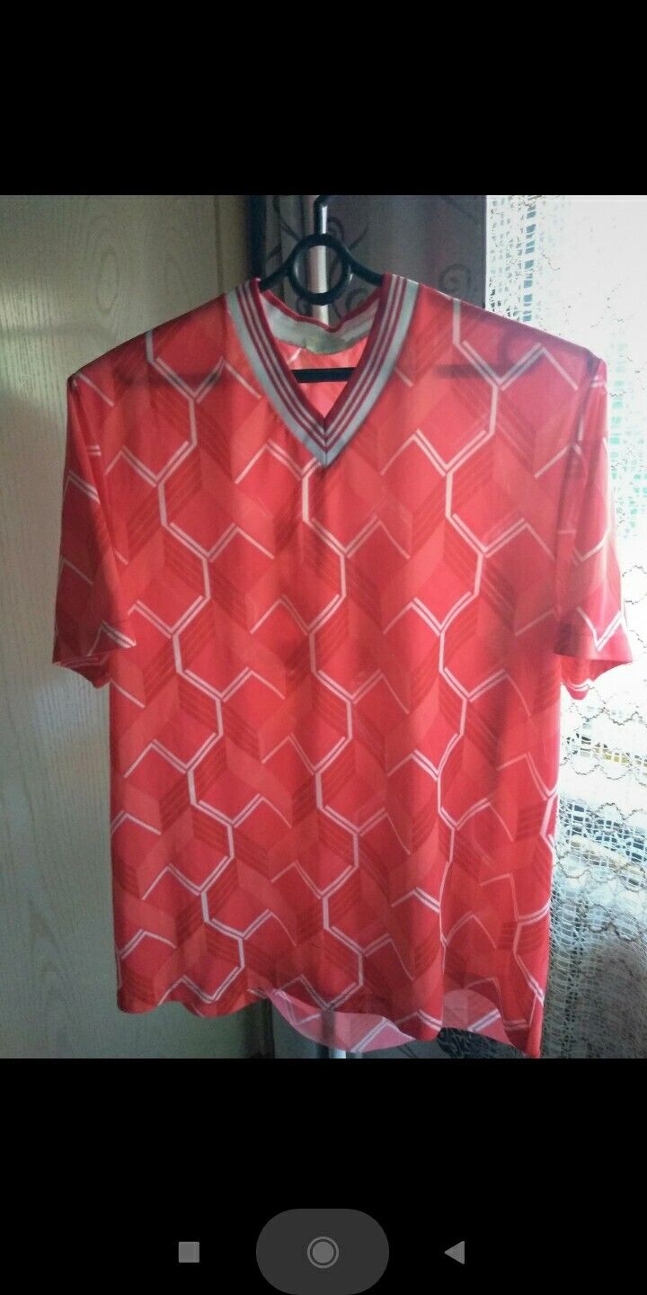 Vintage High 5 Adult Large Sportswear Soccer Jersey Made In USA Red Shiny #12