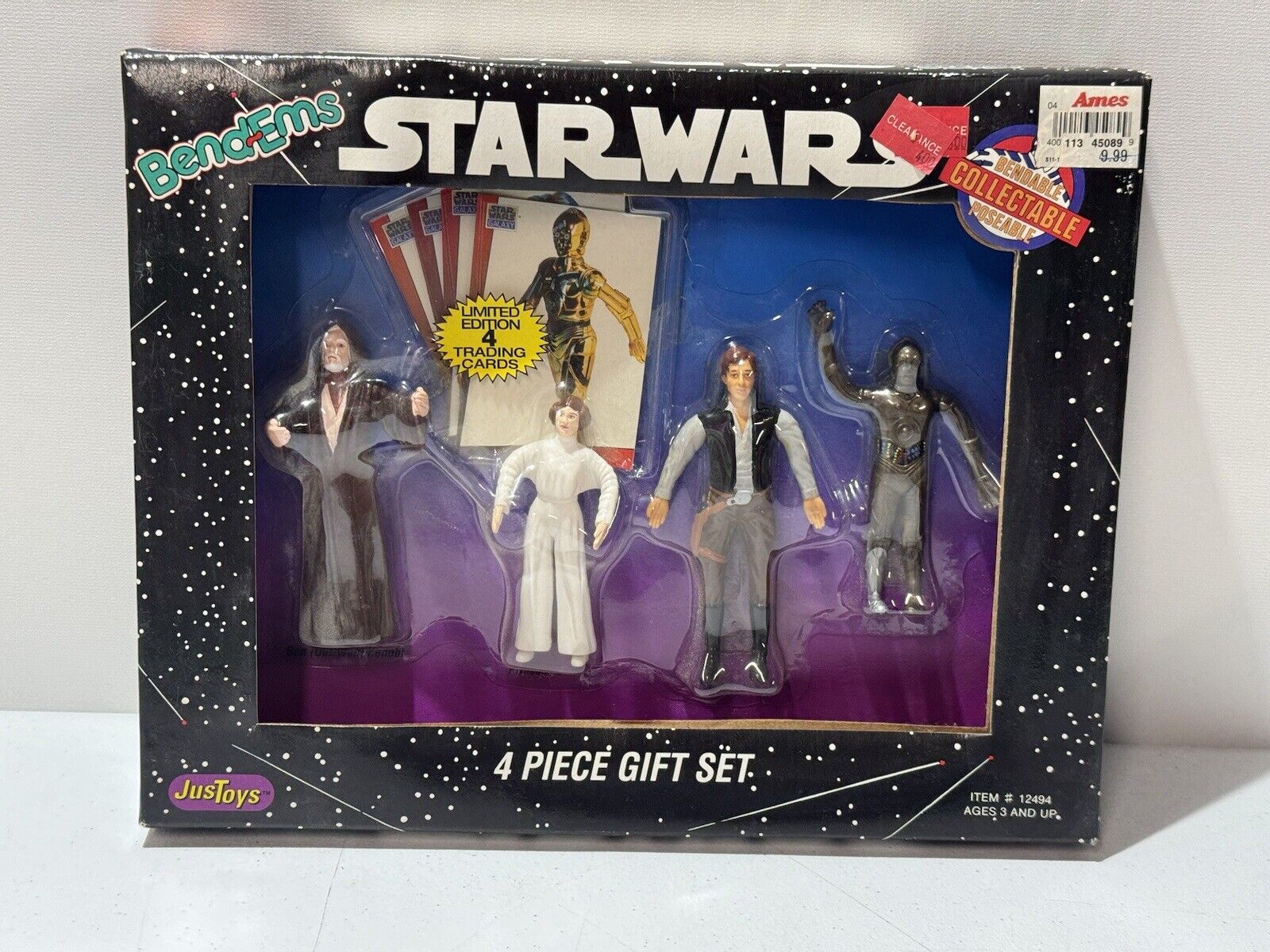 1993 Just Toys Bend'ems Star Wars 4 Piece Gift Set New Sealed Vintage 