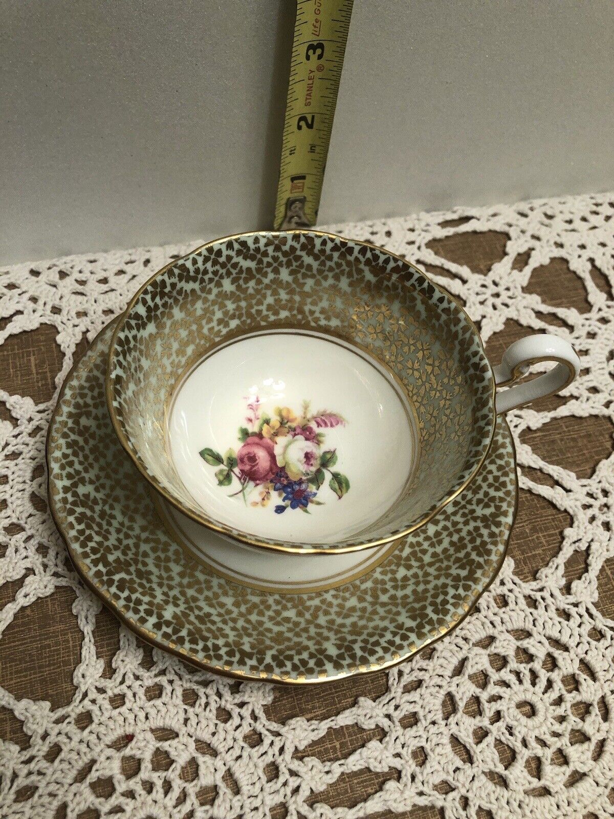 Victoria C&E Bone China Cup And Saucer. “Rose Bouquet”