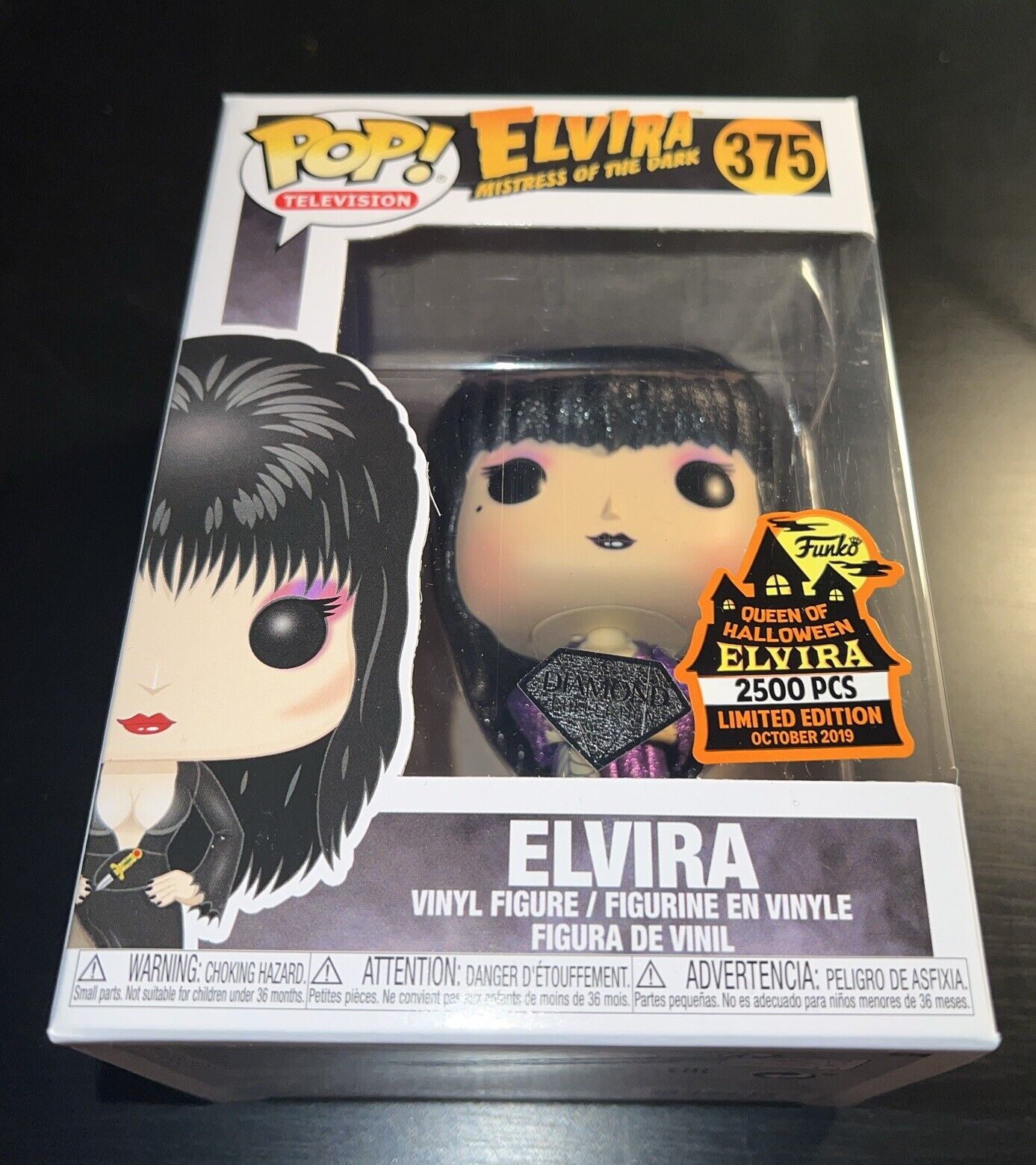 Pop Funko #375 Elvira Mistress Of The Dark Queen Of Halloween Exclusive 2500PCS