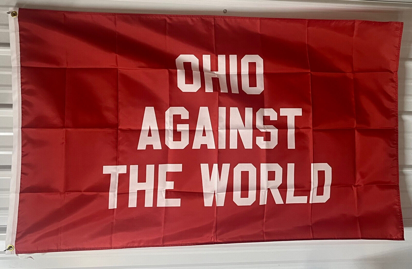 Ohio Against The World Flag   1 Browns Osu Dorm Room Sign USA 3x5'