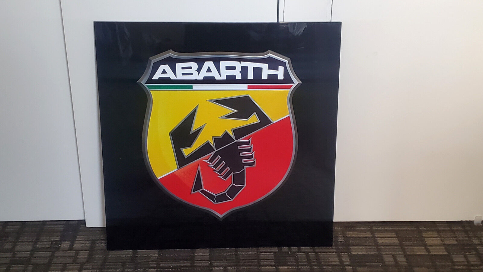 ABARTH Logo Authentic Dealership Sign, Super Rare 30x30