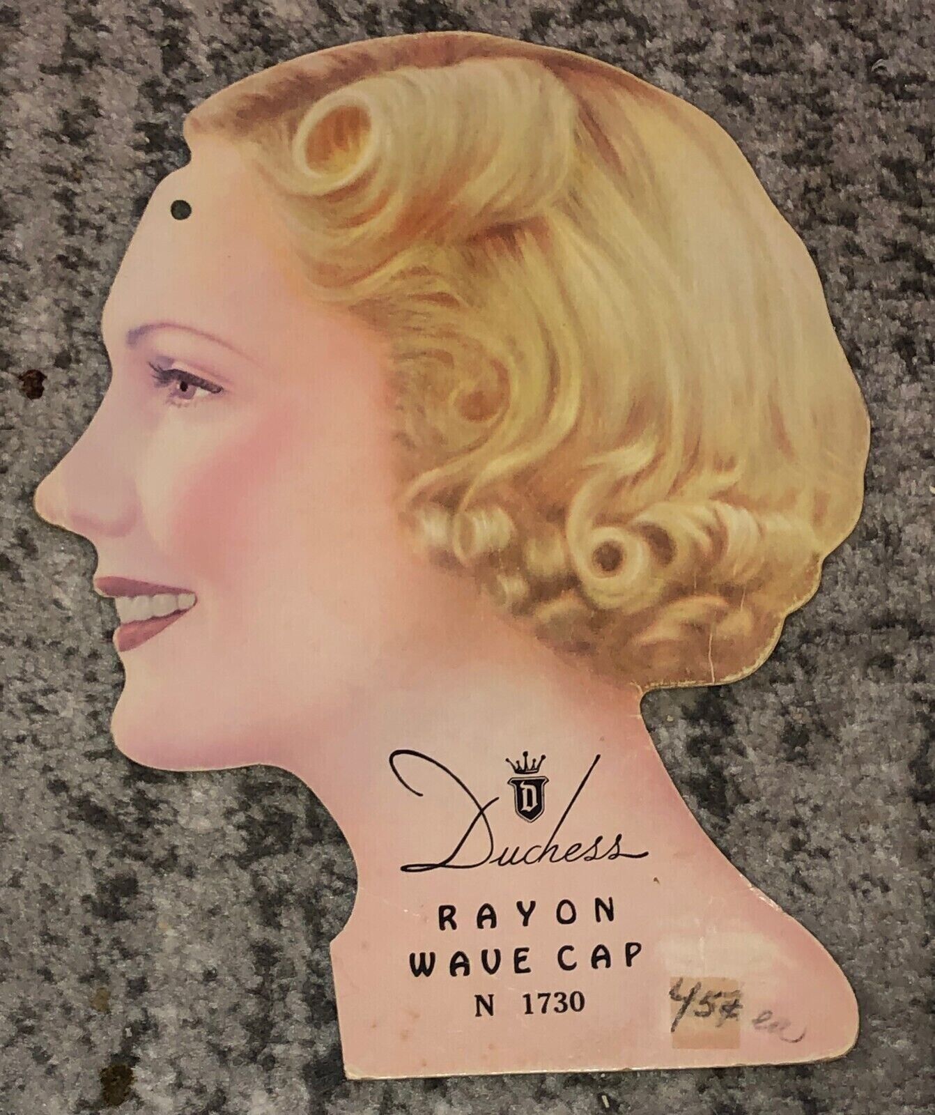 Vintage Hair Sign Duchess Rayon Wave Cap N1730 Advertising Display Drugstore