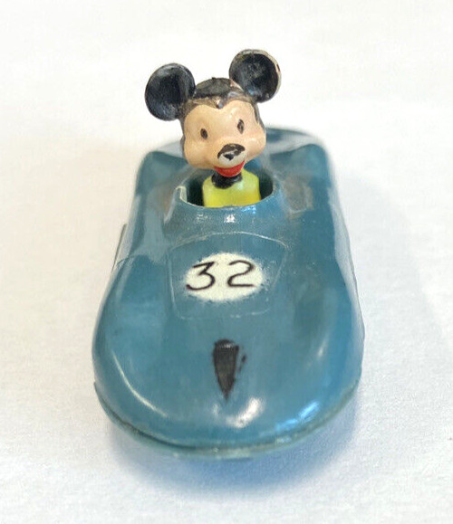 1960\'S Marx Elm Disneykins Disney Mickey Mouse Driving Sports Blue 32  Car Rare