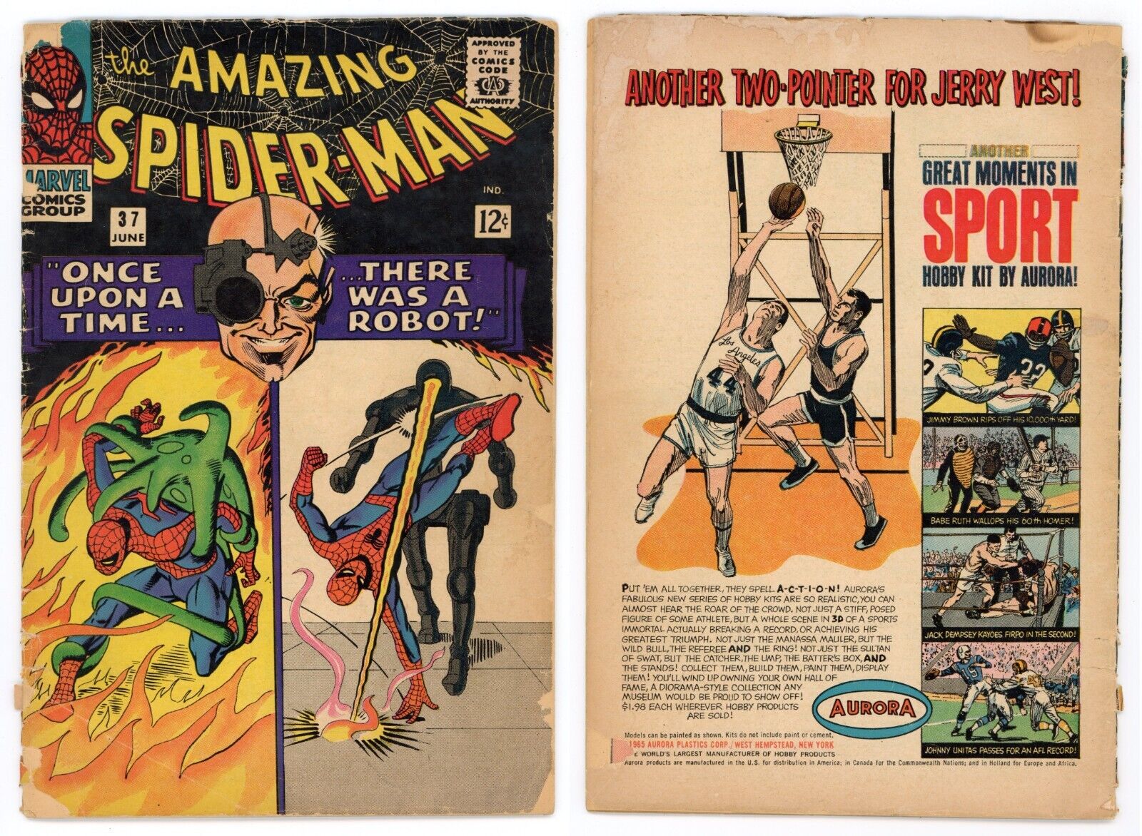 Amazing Spider-Man #37 (GD- 1.8) 1st app Norman Osborn Green Goblin 1966 Marvel