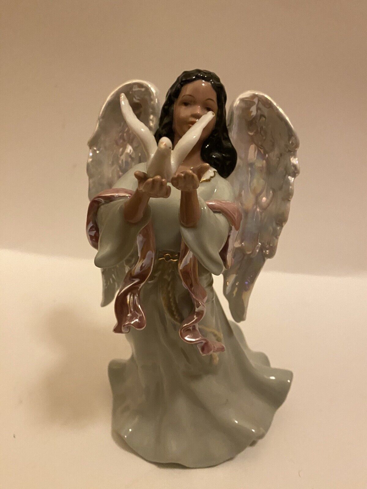 Cosmos 96571 Fine Porcelain African American Angel Musical Figurine 9-1/8-Inch