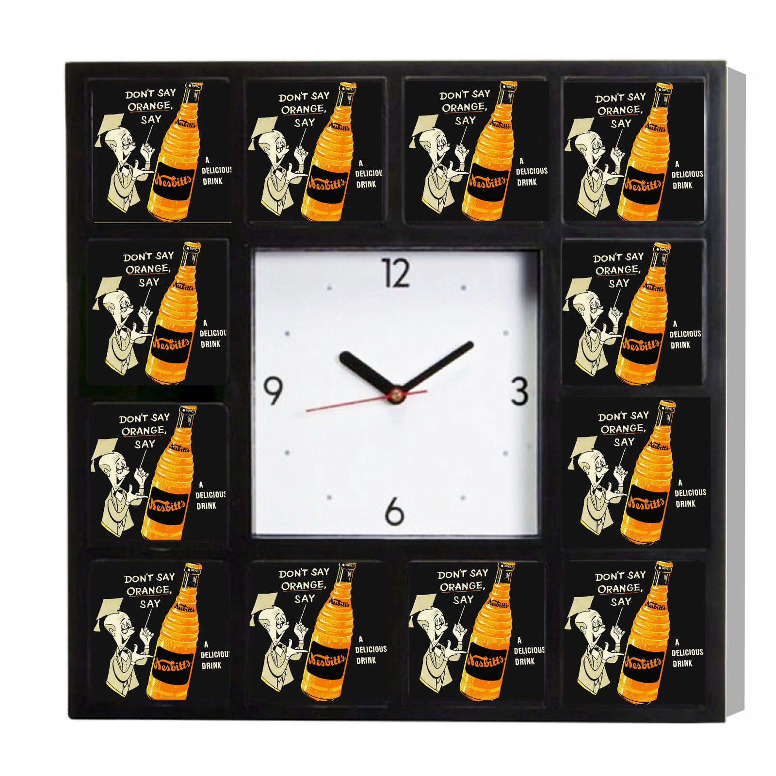 Nesbitt\'s Orange Soda Drink Retro Advertising Diner Promo Clock 10.5\