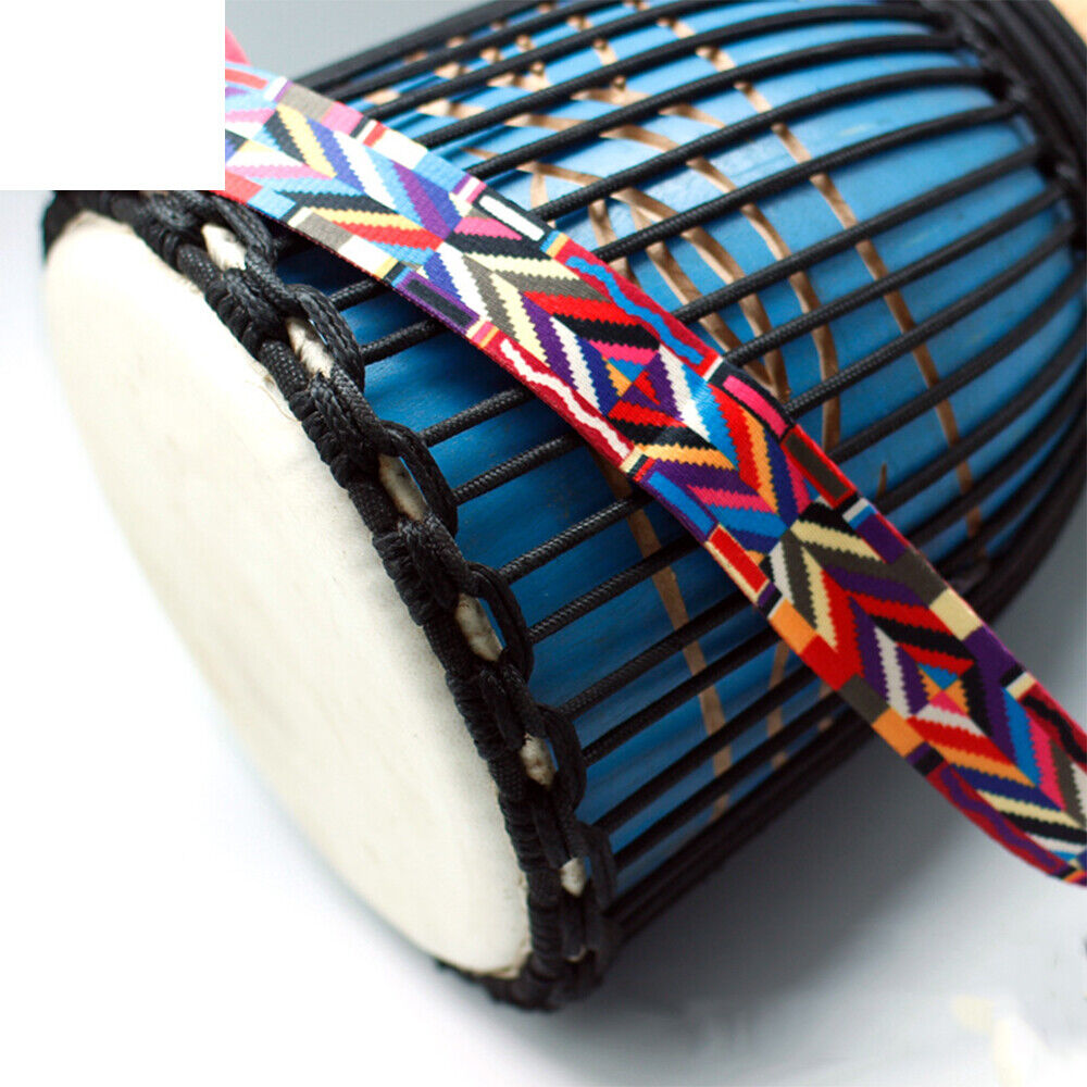 430cm Djembe Strap Color Printed Ethnic African Drum Belt Dual Slider Lengthen K