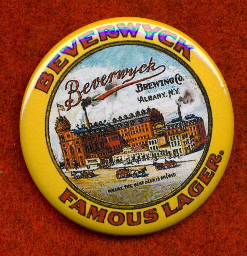 Beverwyck Brewing 1930\'s STYLE  Factory Beer RP Advertising Pocket *MIRROR*