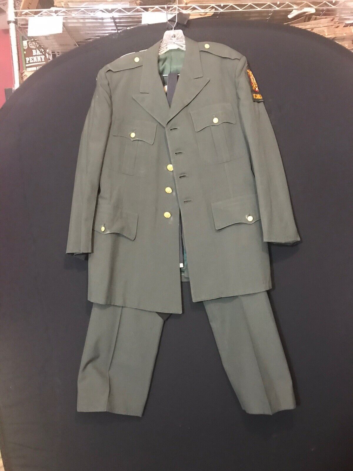vintage veterans foreign wars NC uniform Pants 36/34 Jacket 42R Belt Tie
