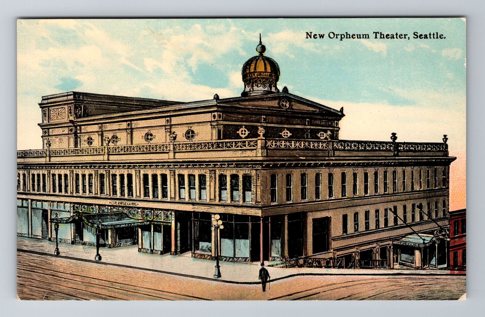 Seattle WA-Washington, New Orpheum Theater, Antique, Vintage Postcard