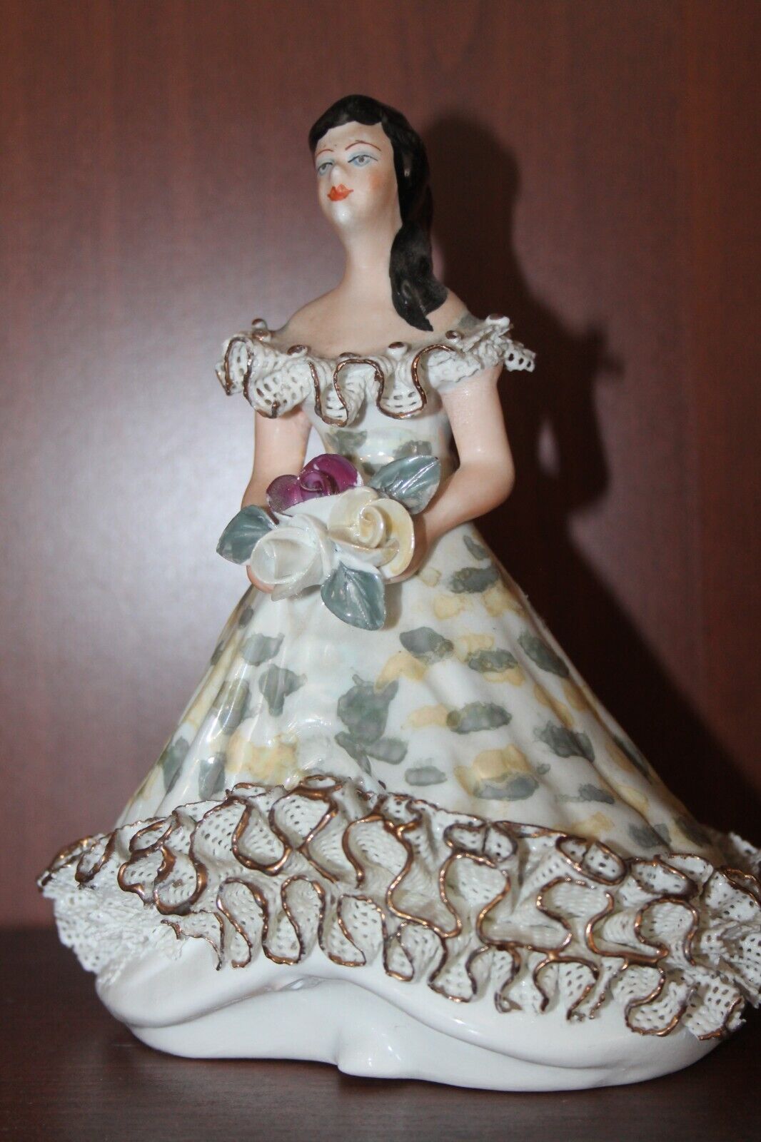 Sirex Figurine Romanian Lace Alba-Iulia Vintage Lady Woman  Porcelain