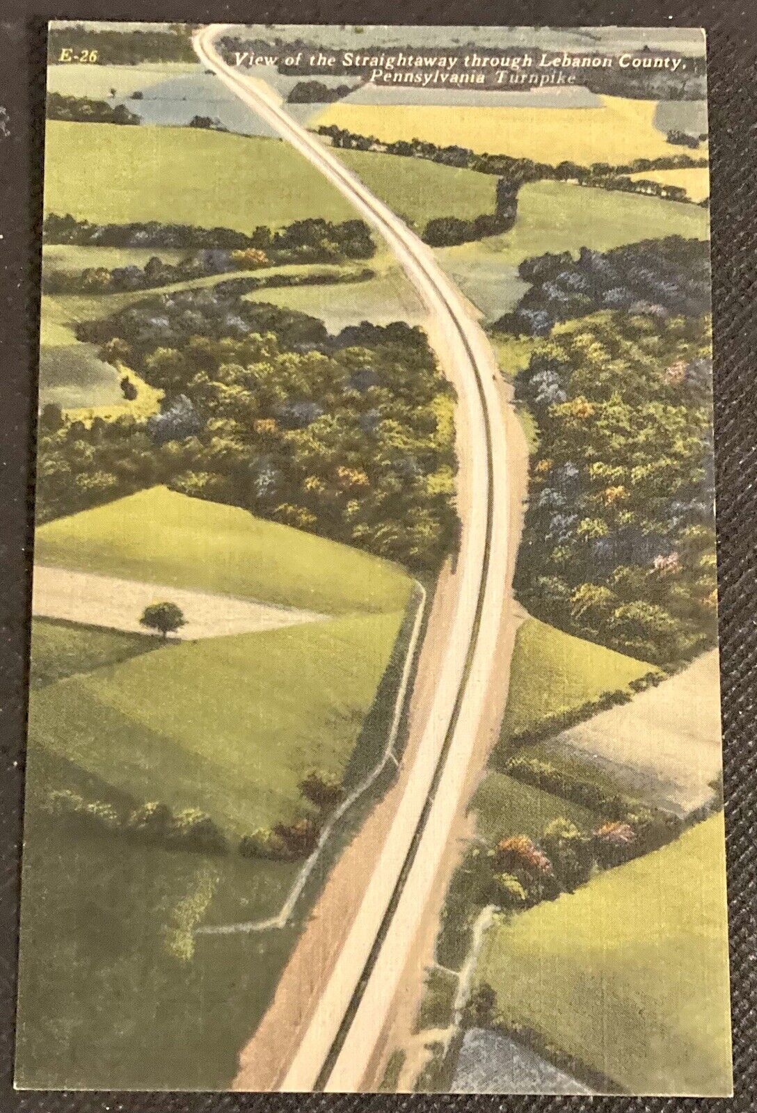 PA Turnpike, Lebanon County, PA Vintage Linen Postcard