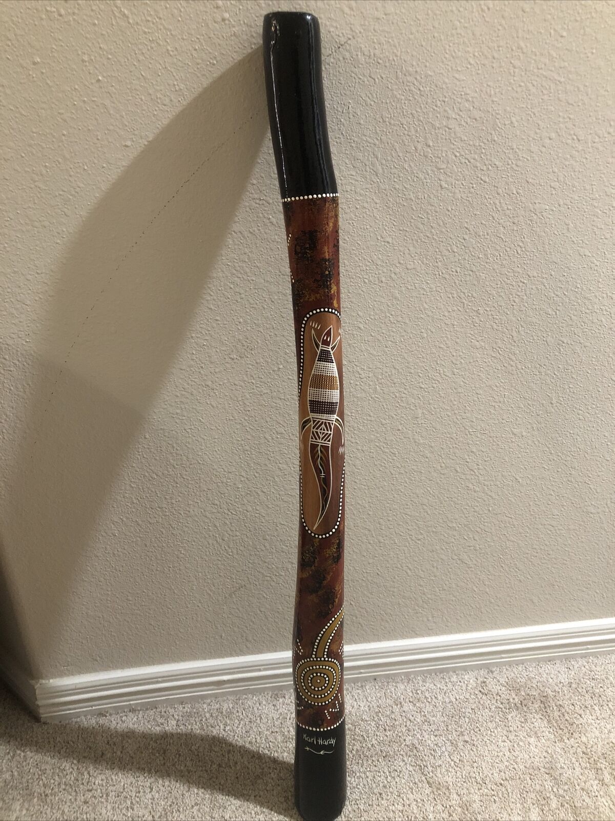  Vintage Authentic Aboriginal Australian Didgeridoo Music Instrument KARL HARDY