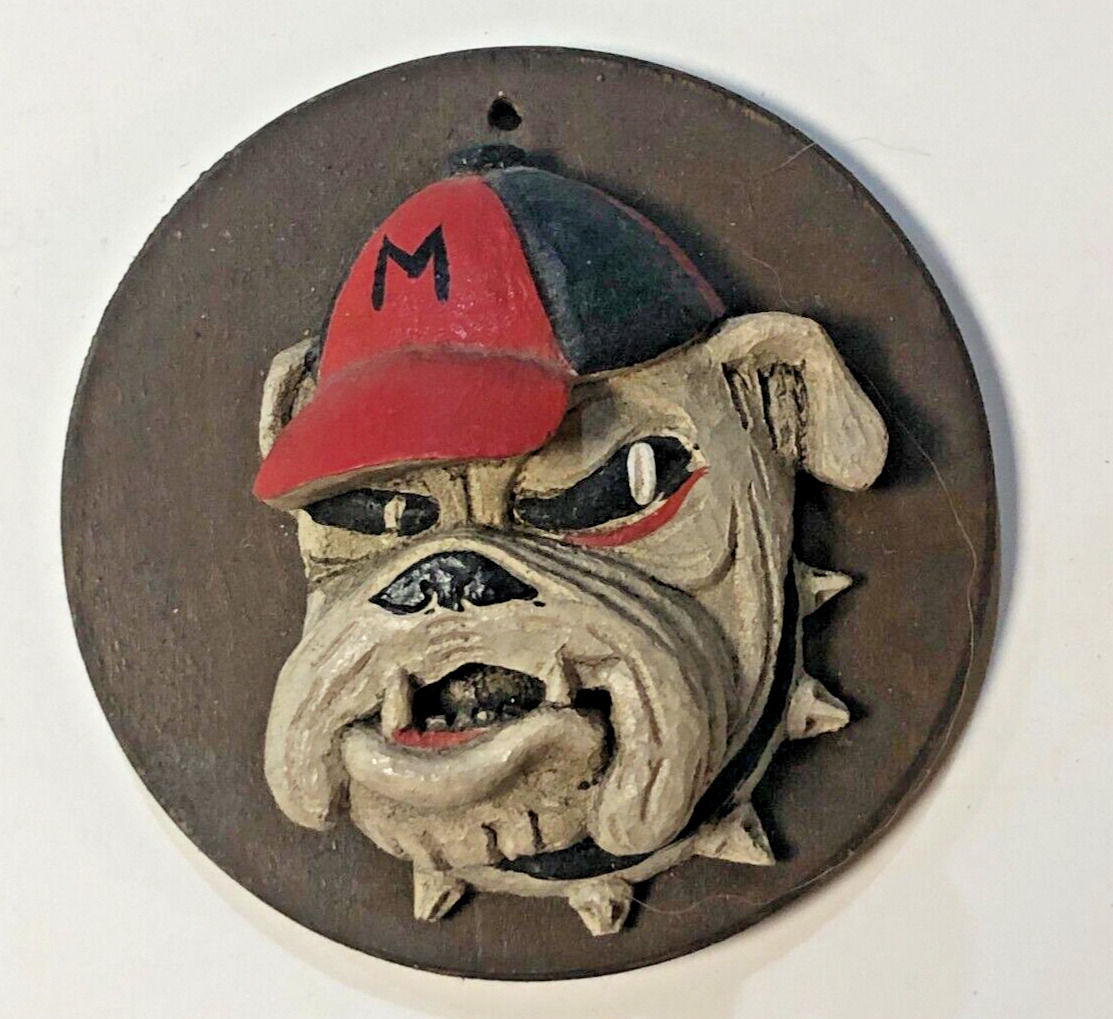 Small Vintage USMC Marine Corps Bulldog Wooden Plaque - 3