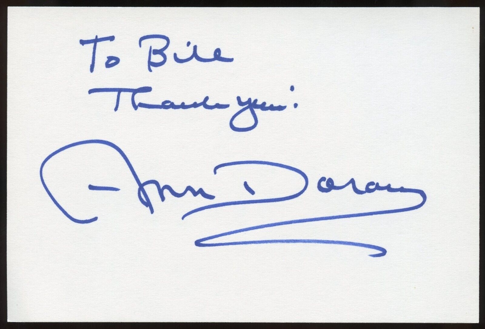 Ann Doran d2000 signed autograph auto 4x5 Cut Actress in Rebel Without a Cause