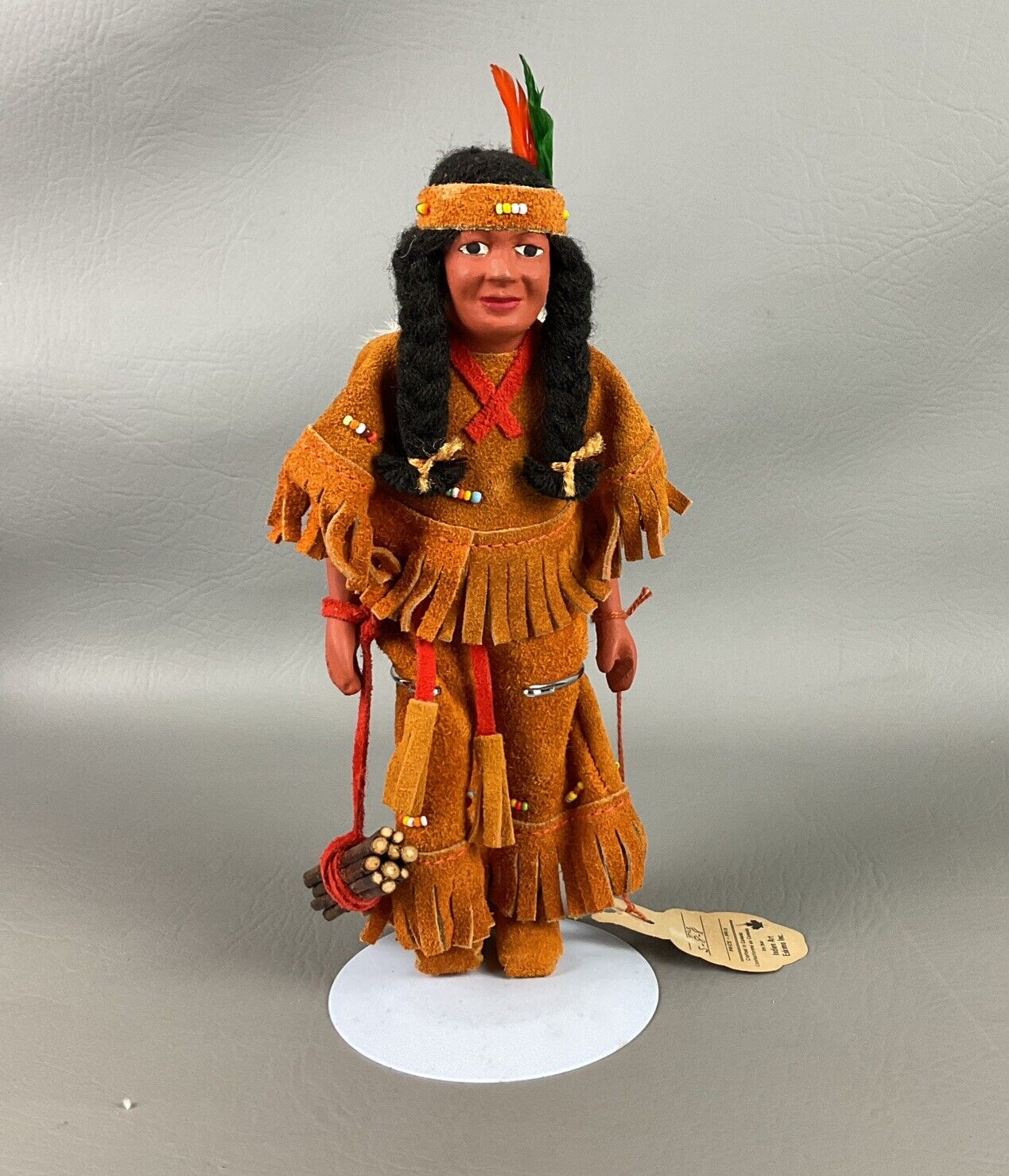Vintage and RARE 1950s Skookum Native American Indian Doll With Original Tag