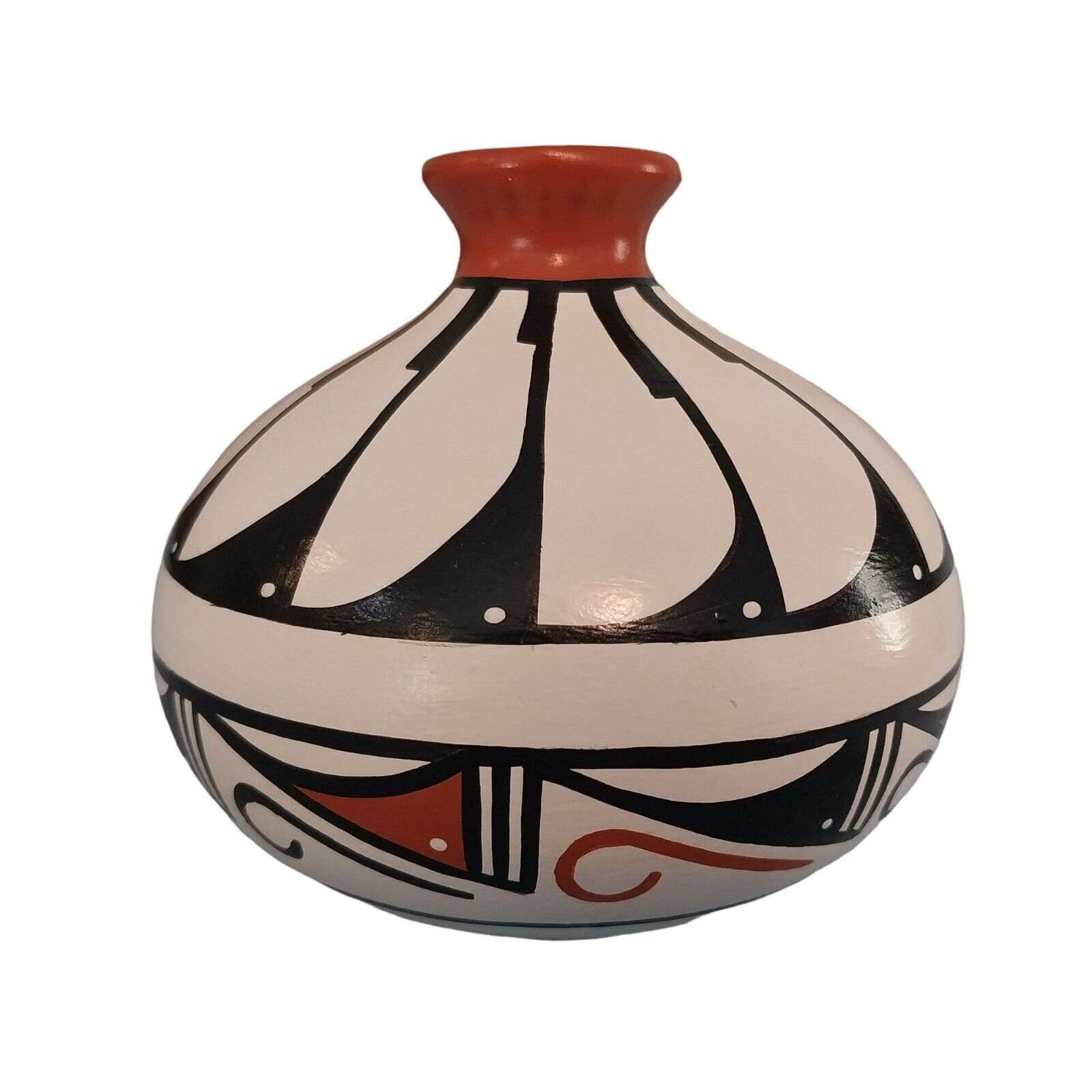 Isleta Pueblo Polychrome Pottery Vase By Joe S Jojola
