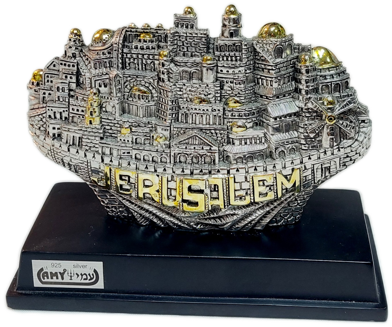 New model Miniature Jerusalem israel Panoramic view Statue holyland Silver color
