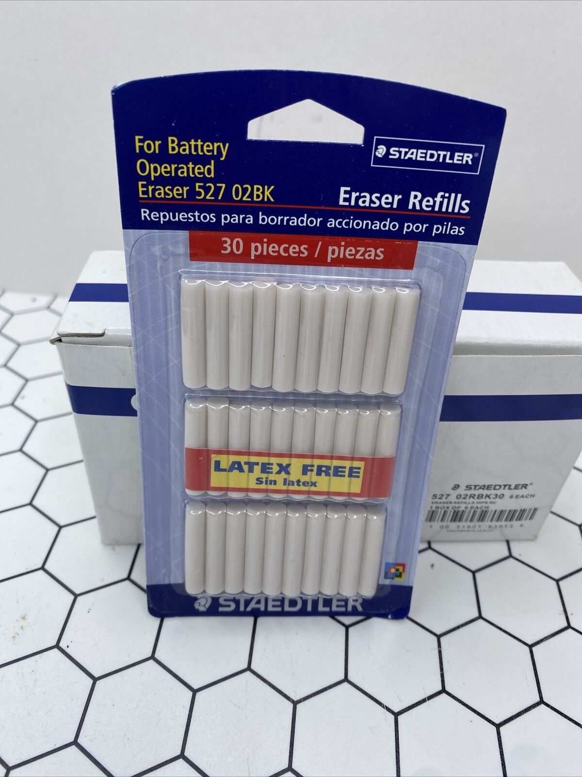 Staedtler 180 pieces Eraser Refills for battery Pencil 527 02  New Sealed 6 Pack