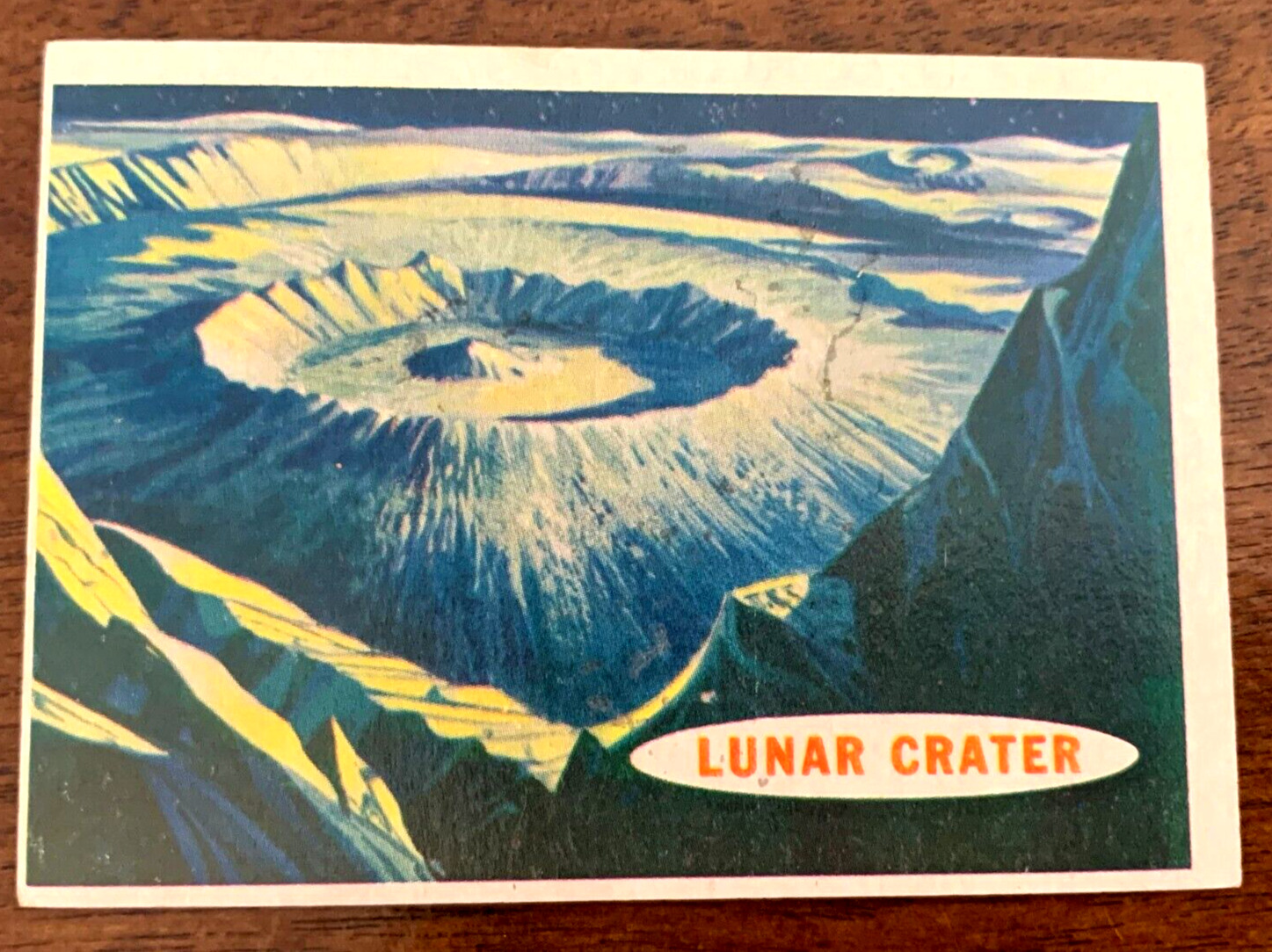 1957 Topps Space Cards.  # 40 Lunar Crater    EX/NM+