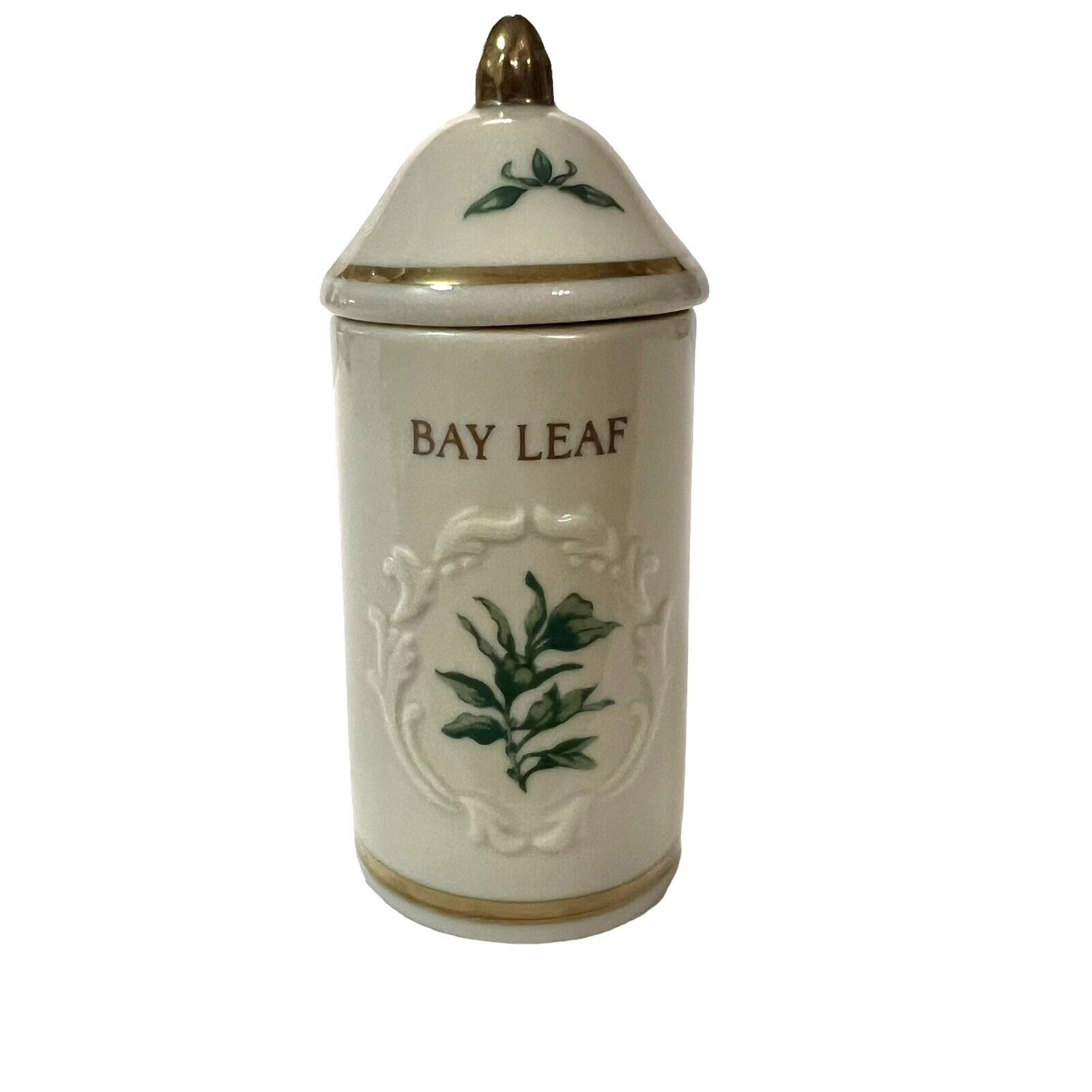 Lenox Porcelain 1992 Spice Garden Bay Leaf Spice Jar