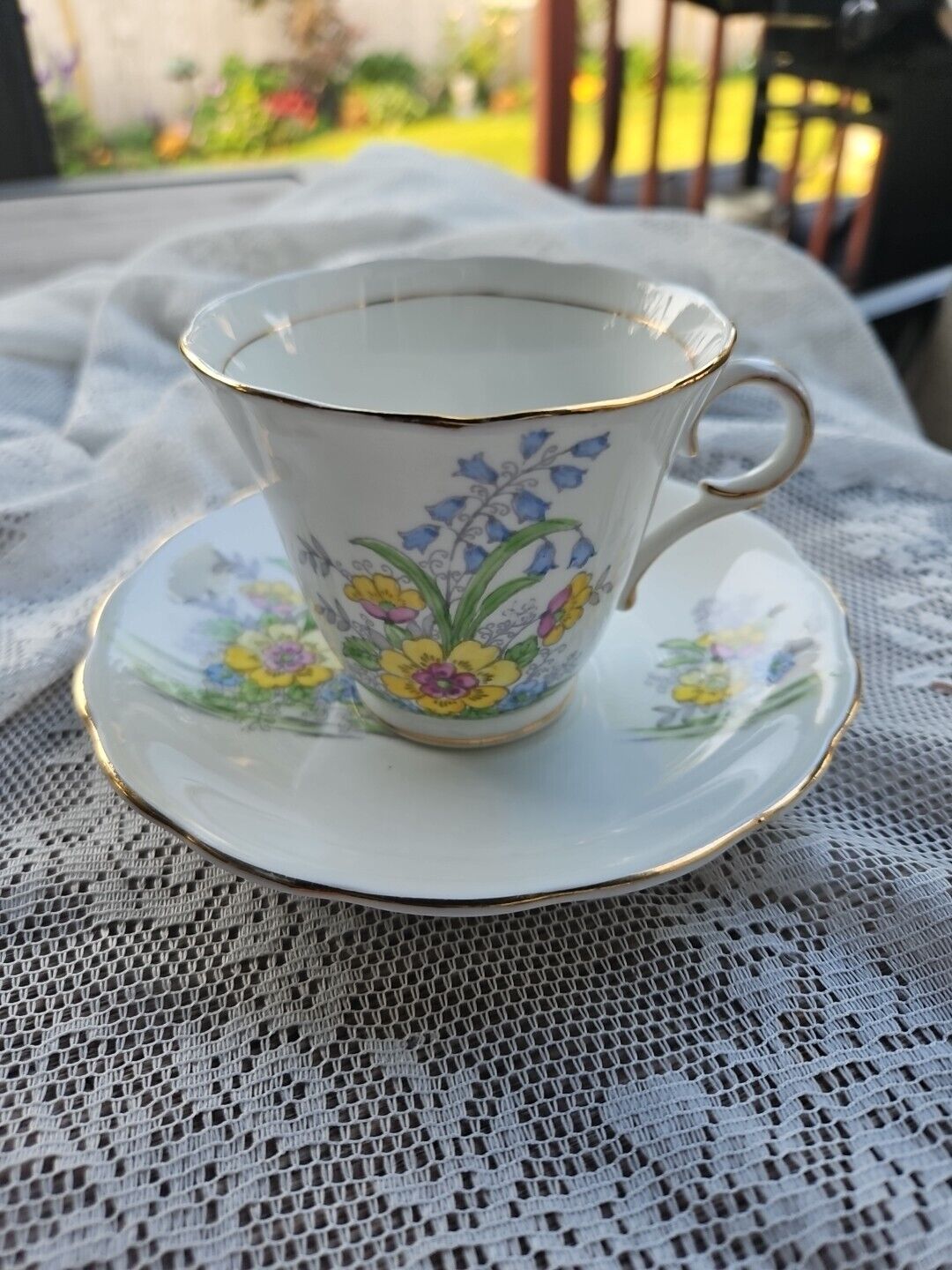 Vintage Colchough Bone China Tea Cup And Saucer