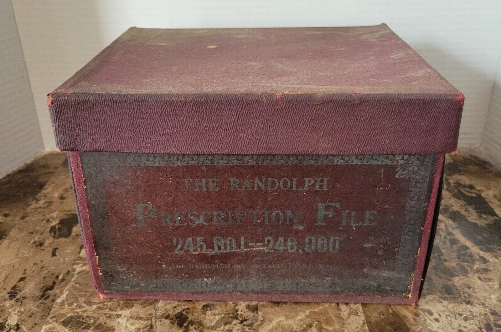 Randolph Prescription File Box w/ 999 scrips from 1927 -opium, cocaine, heroin