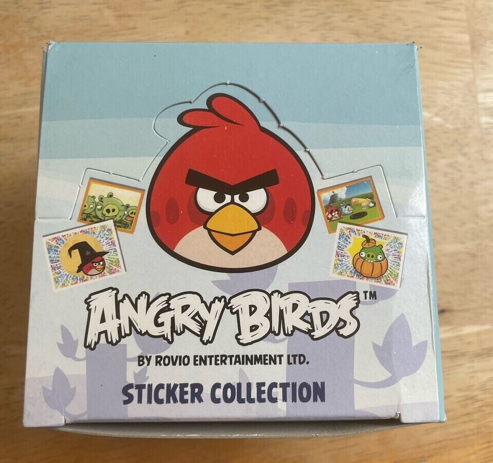 2012 Angry Birds Album Sticker Trading Card Box 50 Packs Rovio
