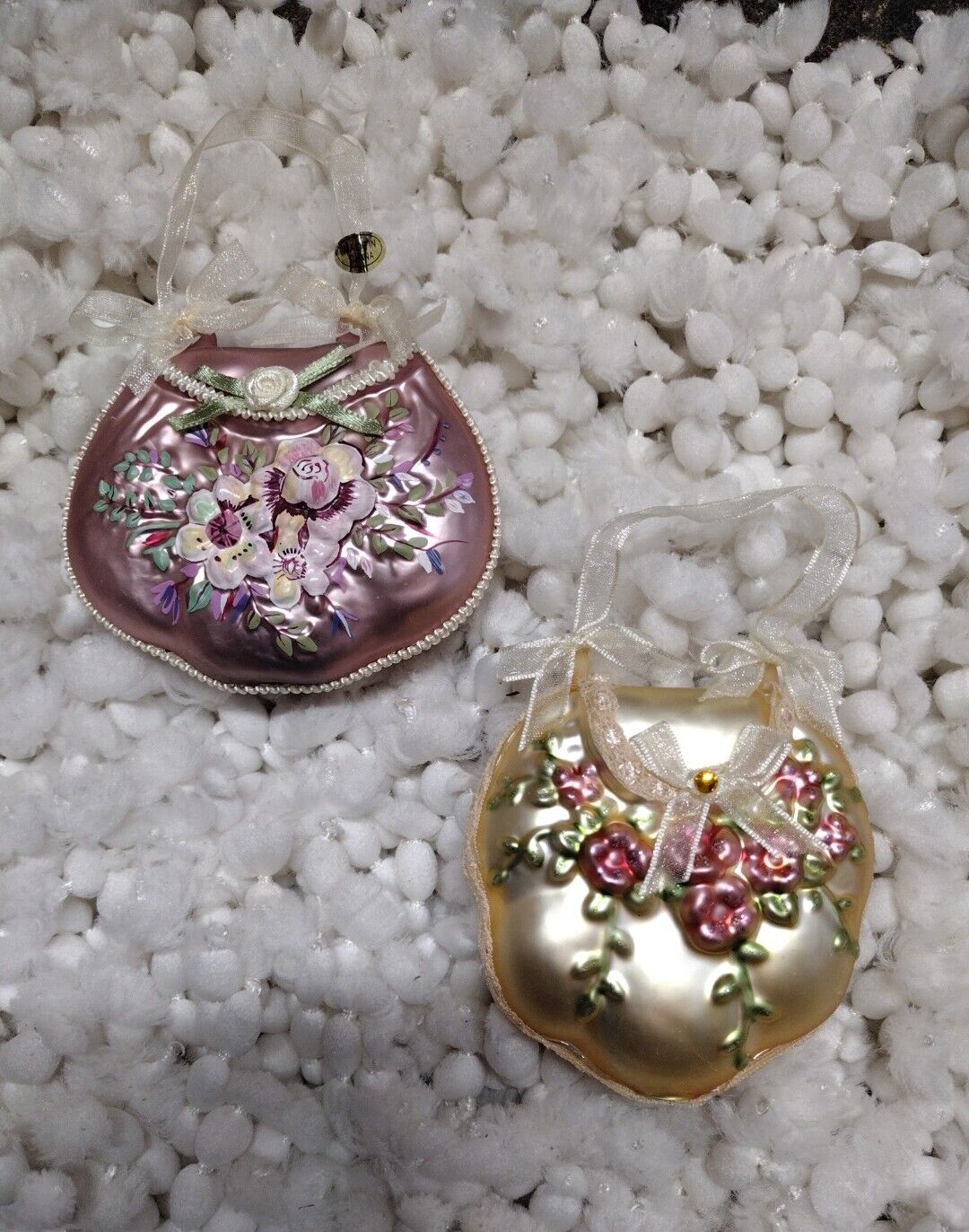 Dillards Trimmings Glass Purse Ornaments Set Of 2 