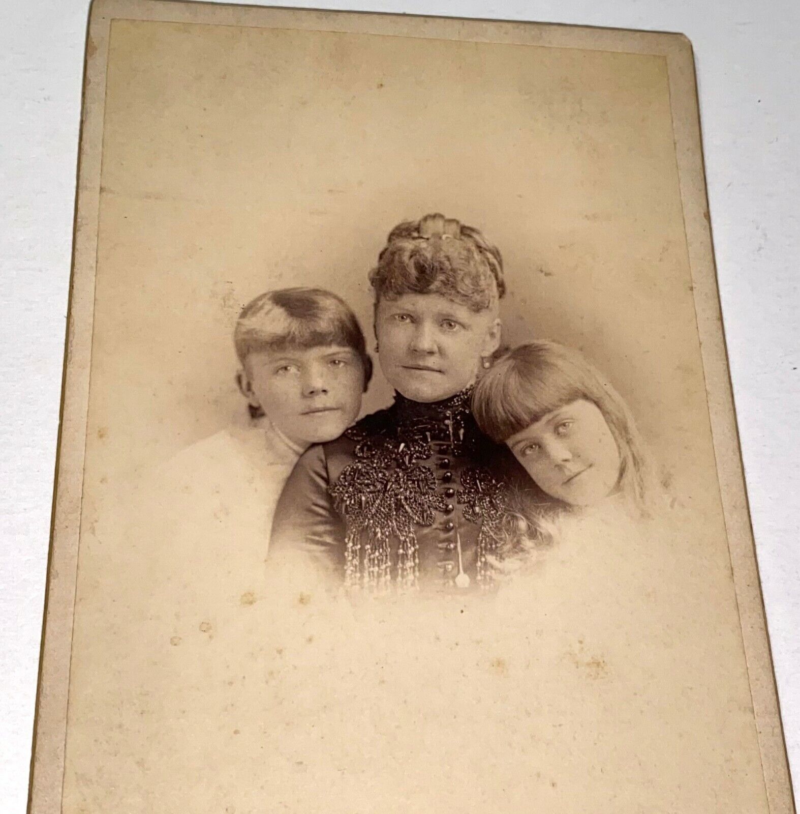 Rare Antique ID\'d Mother Dora Marshall & Kids San Francisco, CA Cabinet Photo