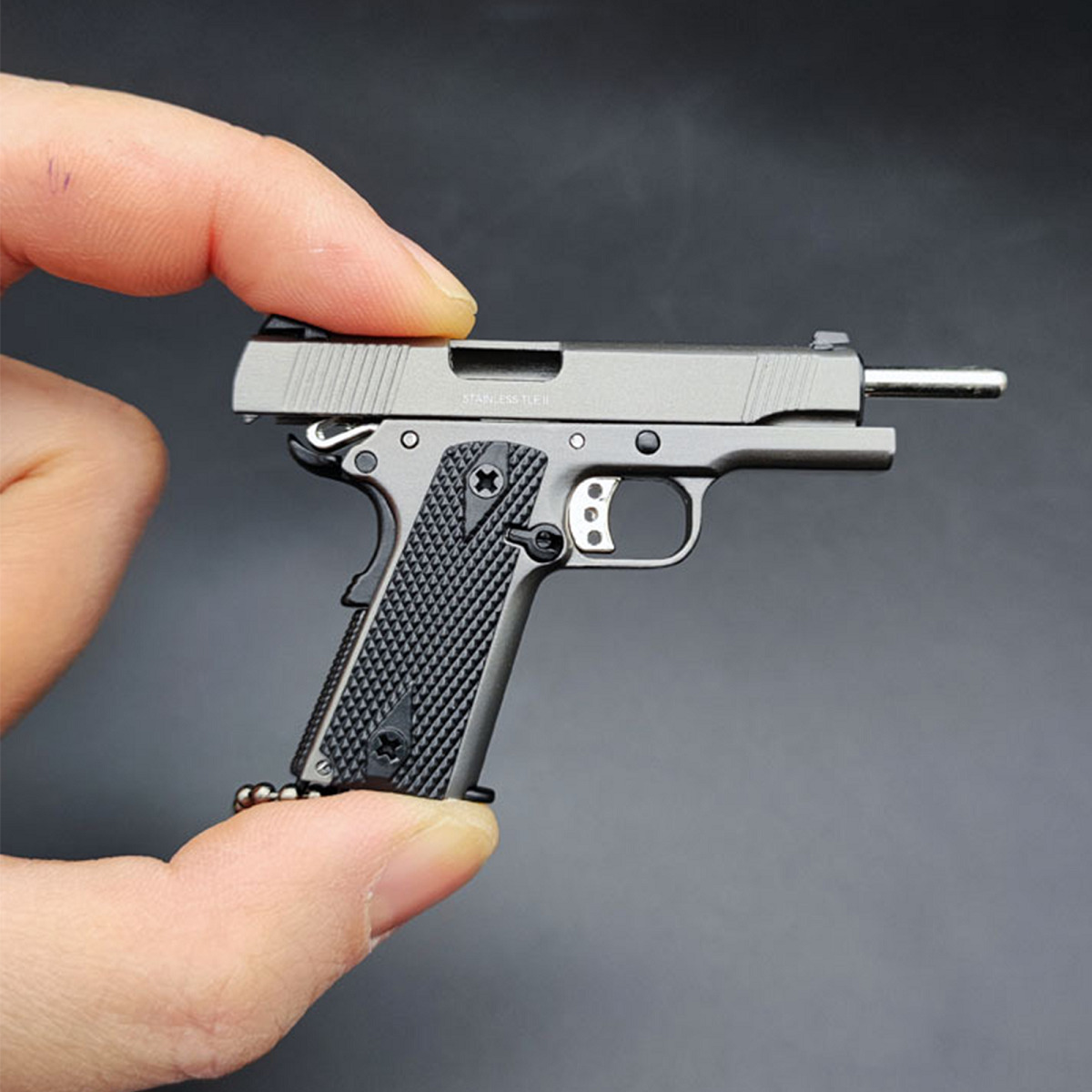 NEW 1:3 Black Mini KIMBER 1911 Gun Pistol Toys Miniature Model Keychain