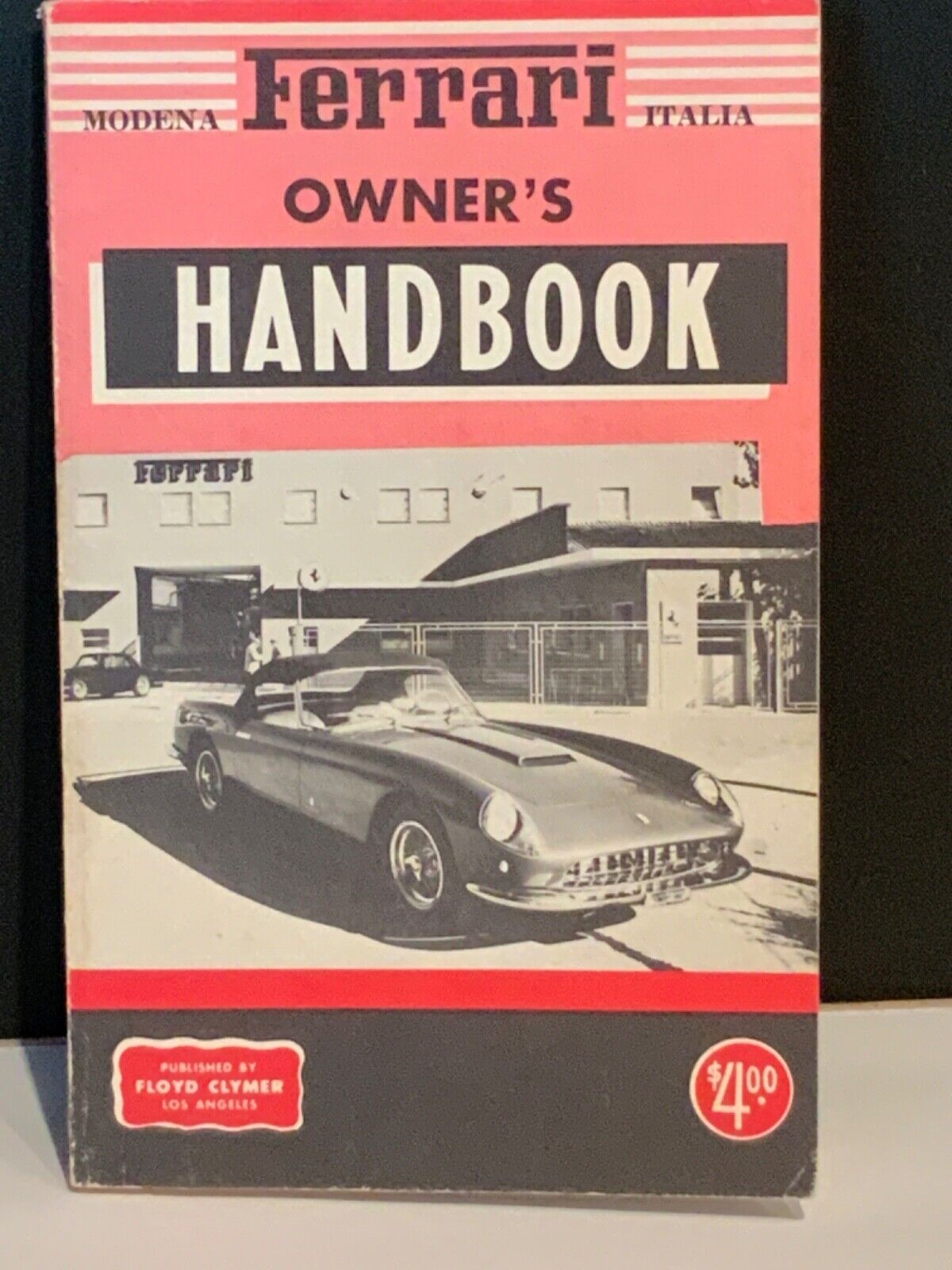 Ferrari Owner's Handbook by Hans Tanner  Floyd Clymer Pub.  Rare hand book  #700