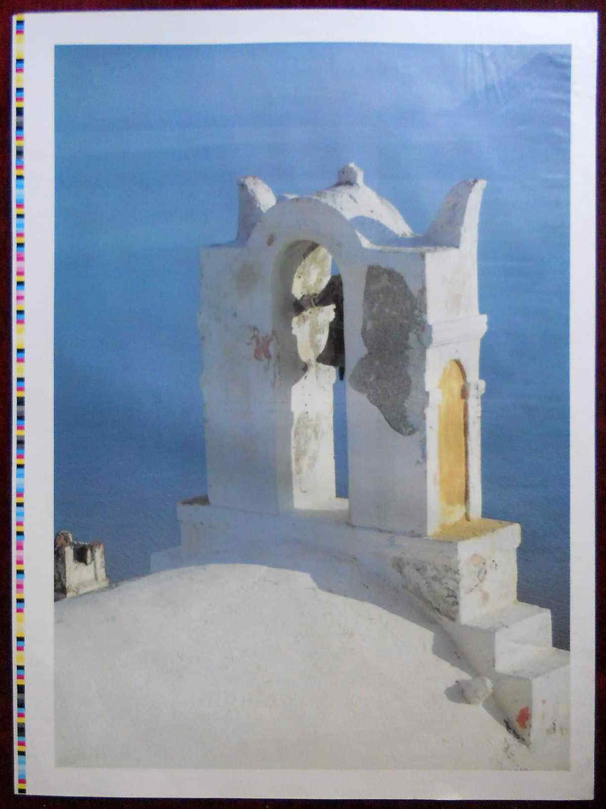 1980s Original Poster Greece Santorini Church Belfry BASF Offset Printin Germany